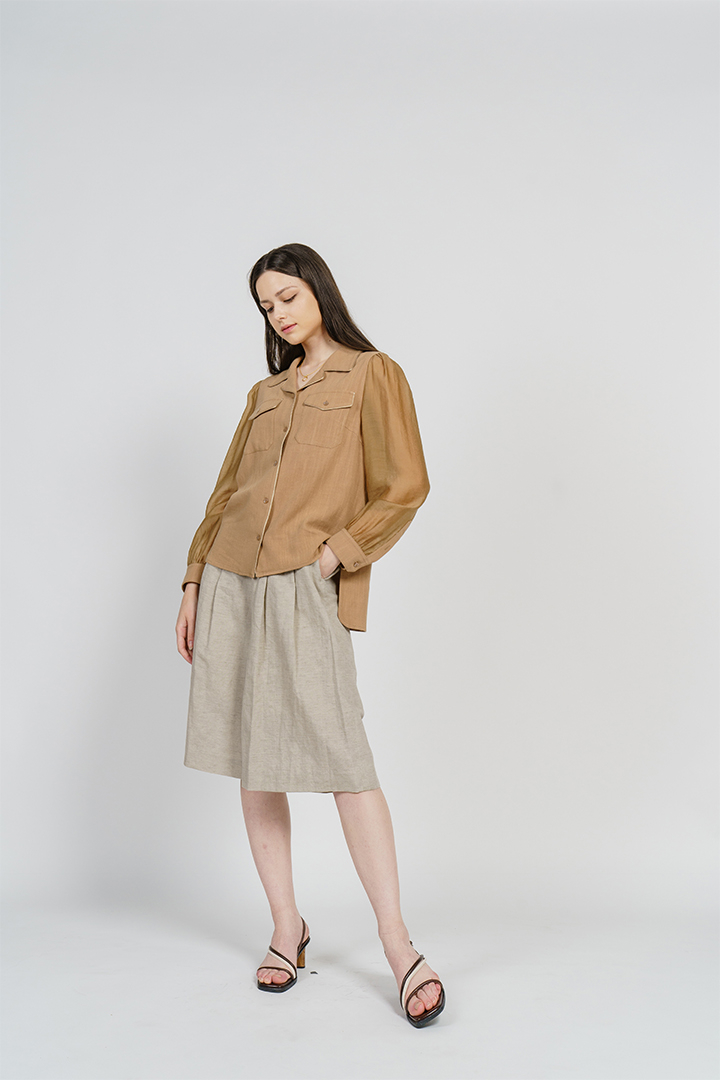 [FREAKS BY KIMTAEHOON] Linen Piping Summer Blouse 5