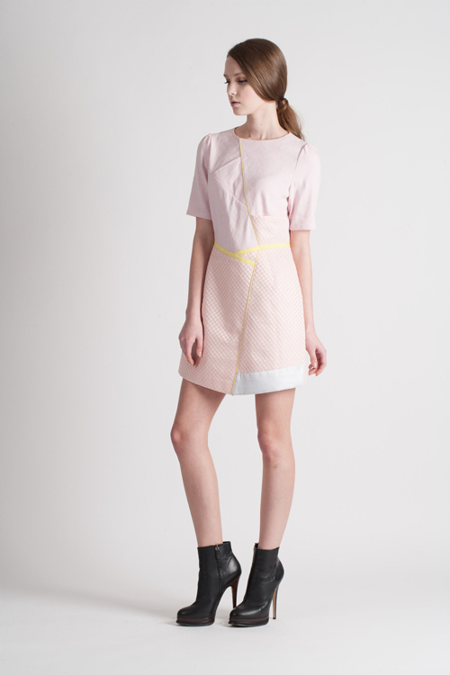 [FREAKS BY KIMTAEHOON] Feldblume A-Structural Mini Dress_Baby Pink 5