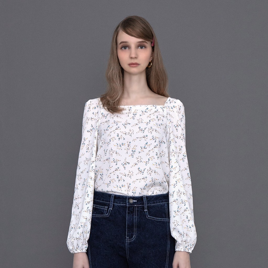 [DE PERI MERA] Rina Squared Neck Blouse 4