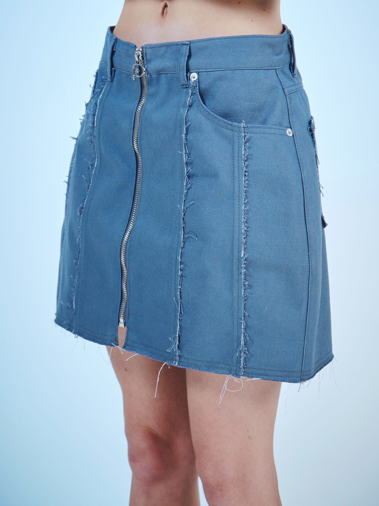 [DILETTANTISME] Zipper Hem Line Skirt 2