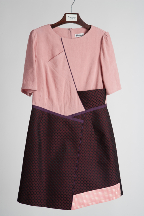 [FREAKS BY KIMTAEHOON] Feldblume A-Structural Mini Dress_Wine 7