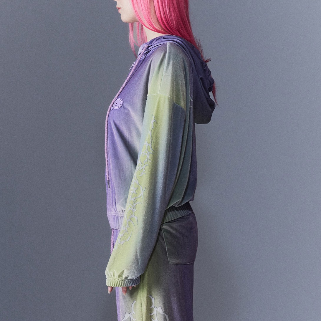 Tribal Velvet Zip-up Hoodie 5