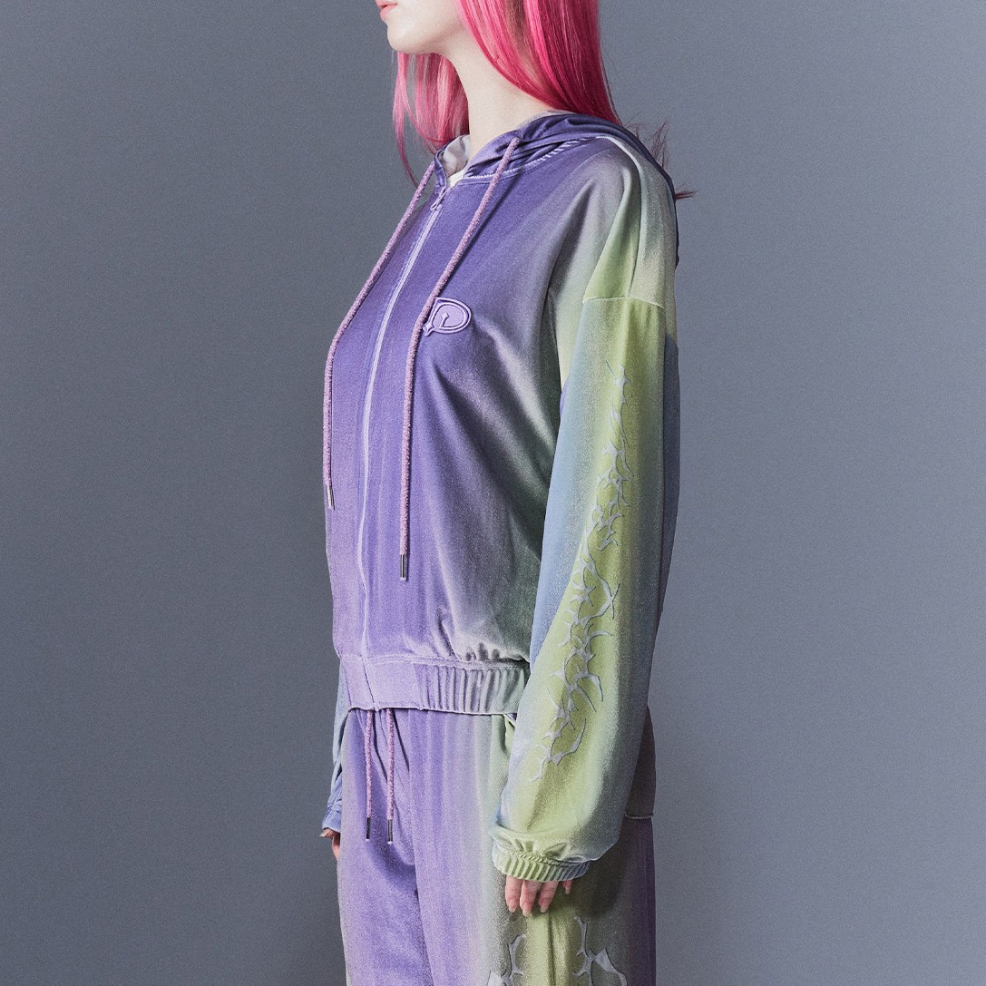 Tribal Velvet Zip-up Hoodie 4