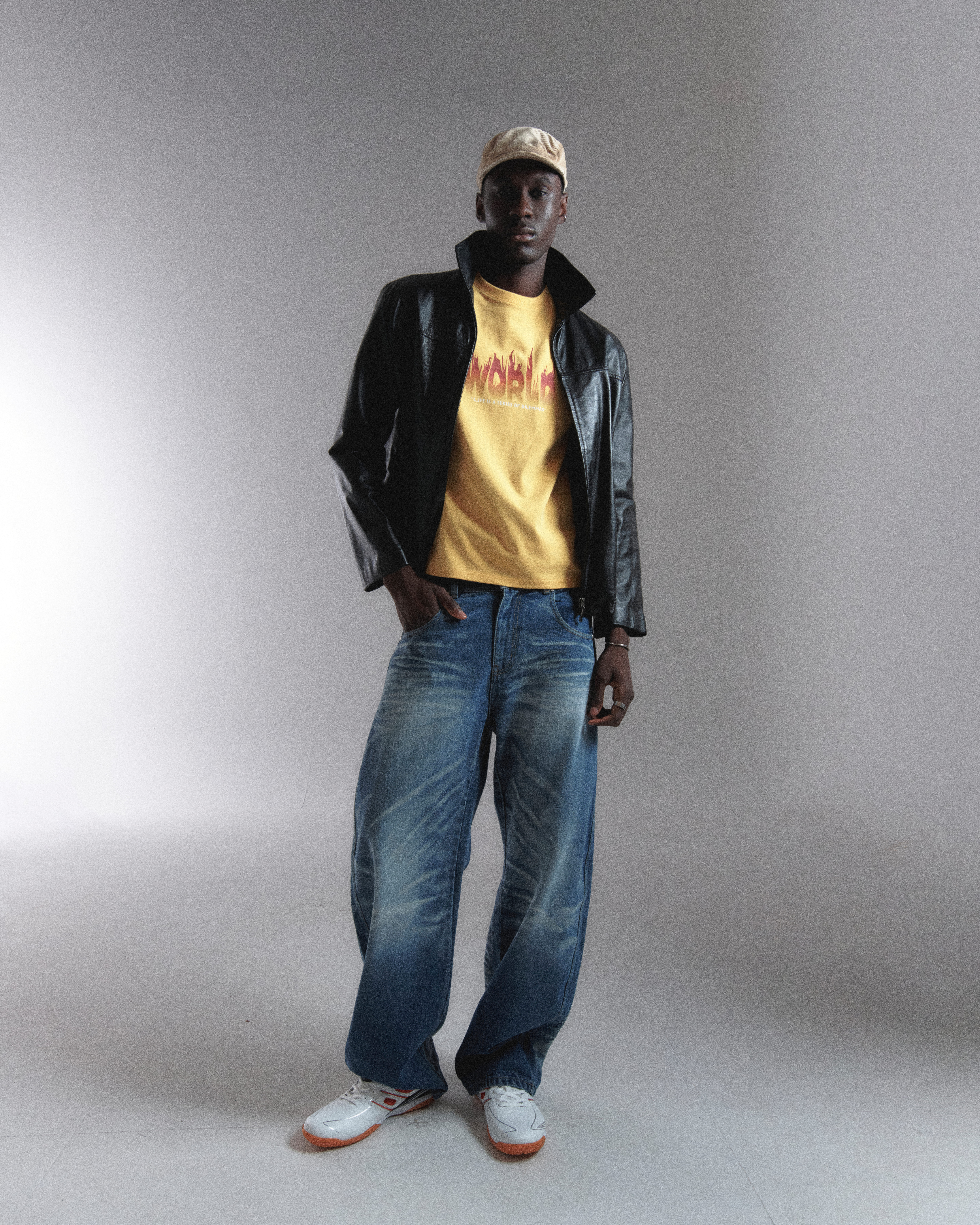 WORLD' FIRE PRINTING T-SHIRTS-YELLOW 4