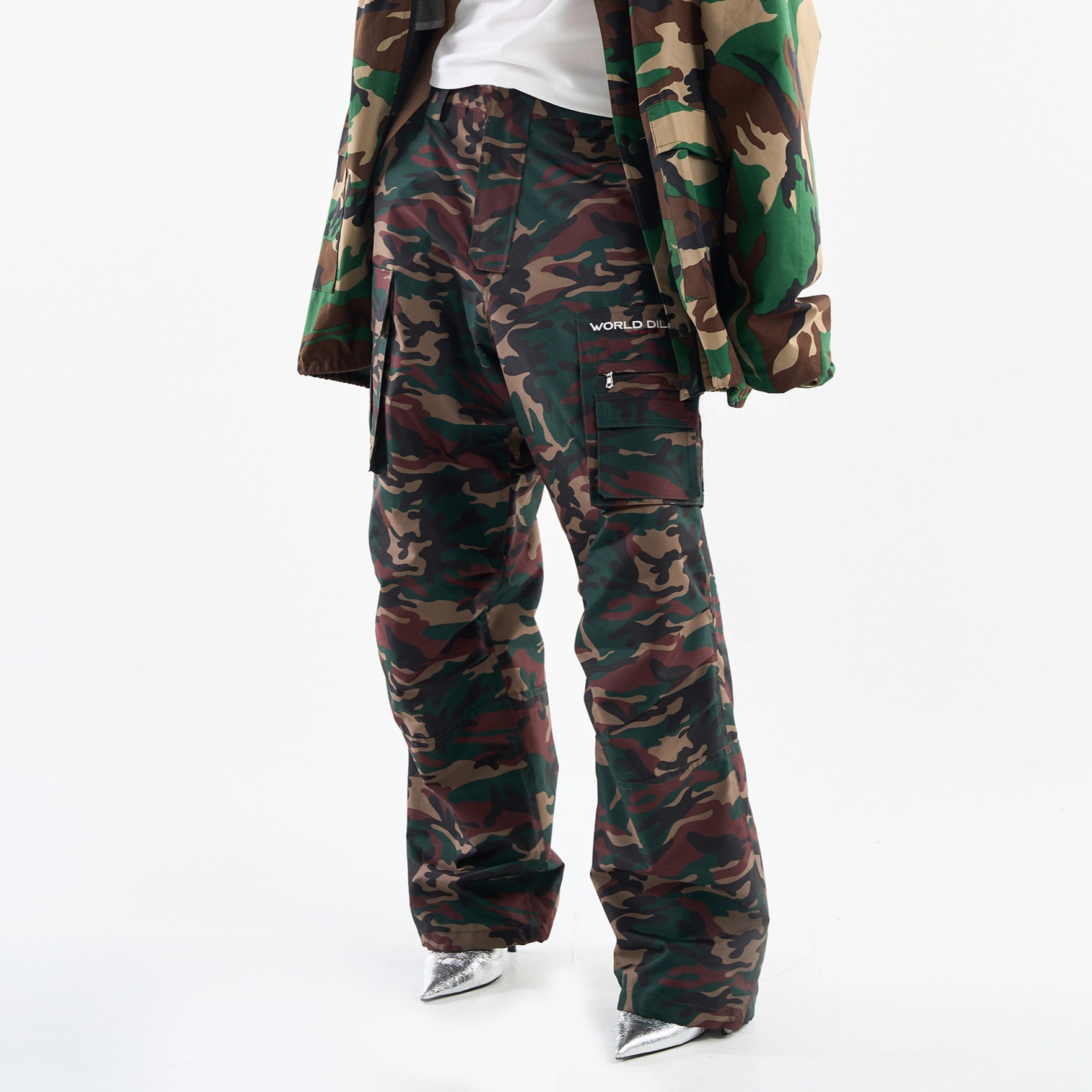 WOVEN POCKET CARGO PANTS-CAMO 2