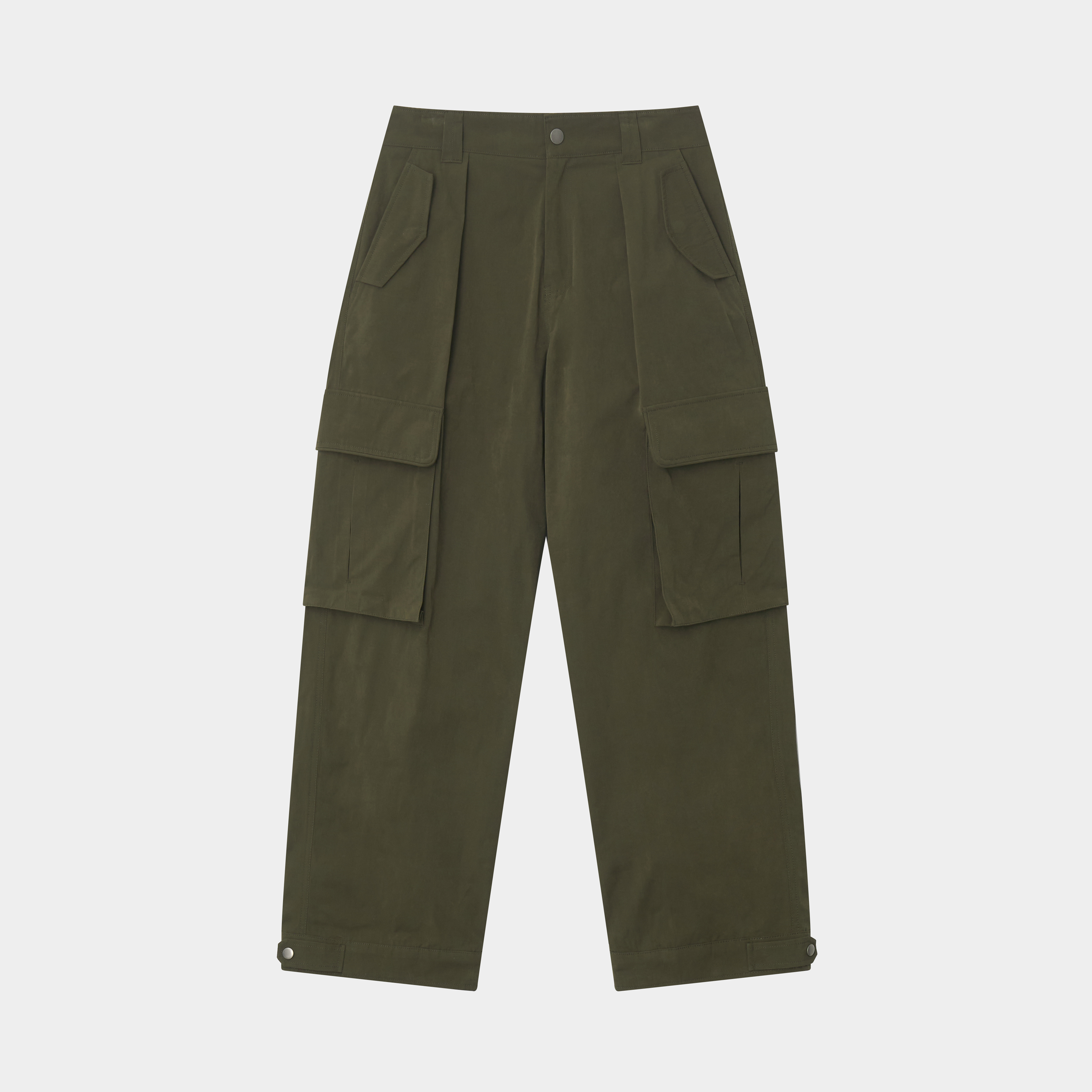 SET-UP MILITARY POCKET CARGO PANTS-KHAKI 2