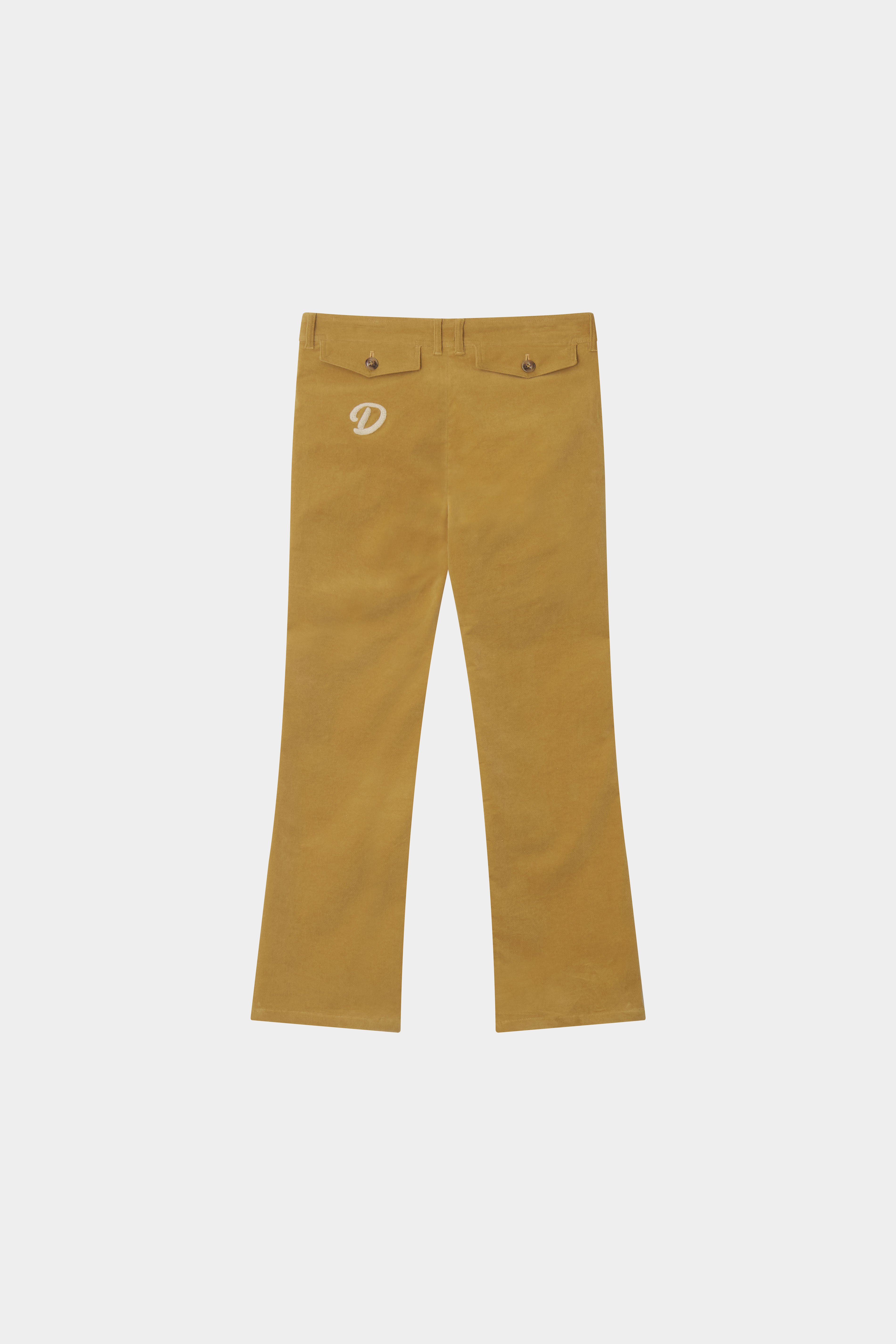 BOUCLE EMBROIDERY BOOTS-CUT PANTS-VELVET GOLD 7