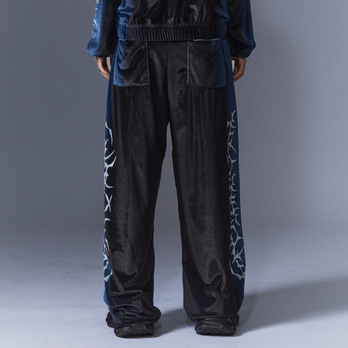 Tribal Velvet Pants-BLACK 4