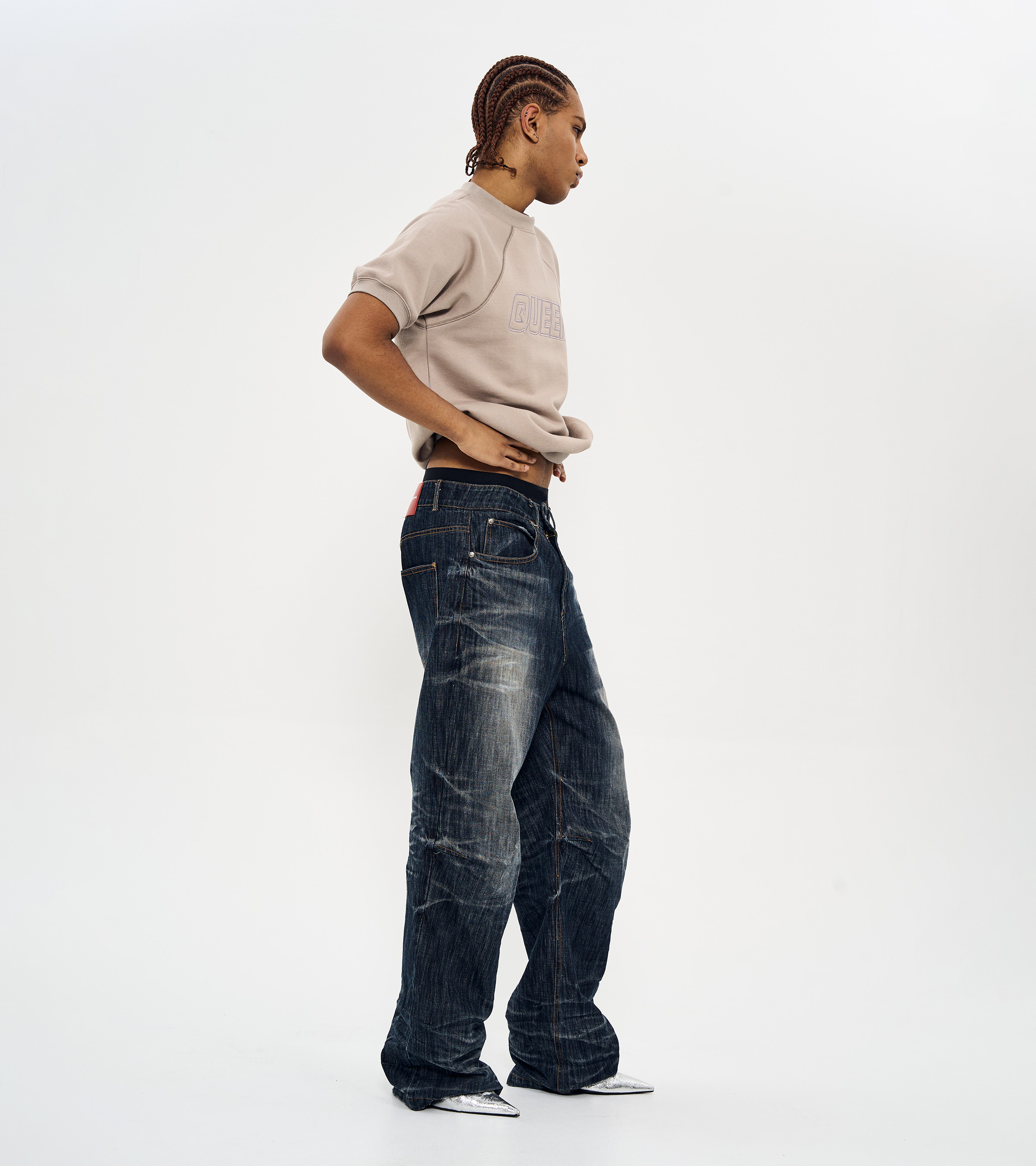 INDIGO SLUB THUNDER WASHING DENIM PANTS-INDIGO DENIM 4