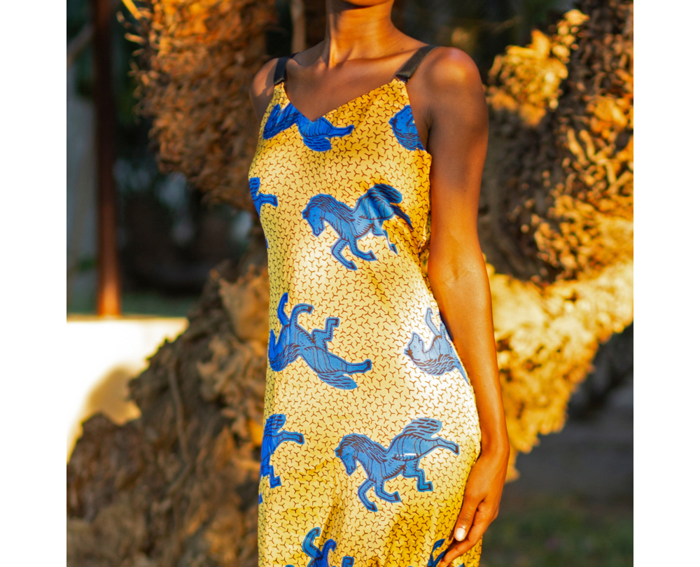 Blue Horse Dress_YELLOW 2