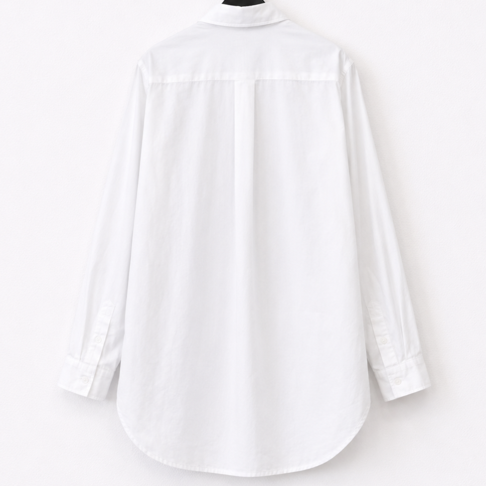 Oxford Long Shirt-WHITE 3