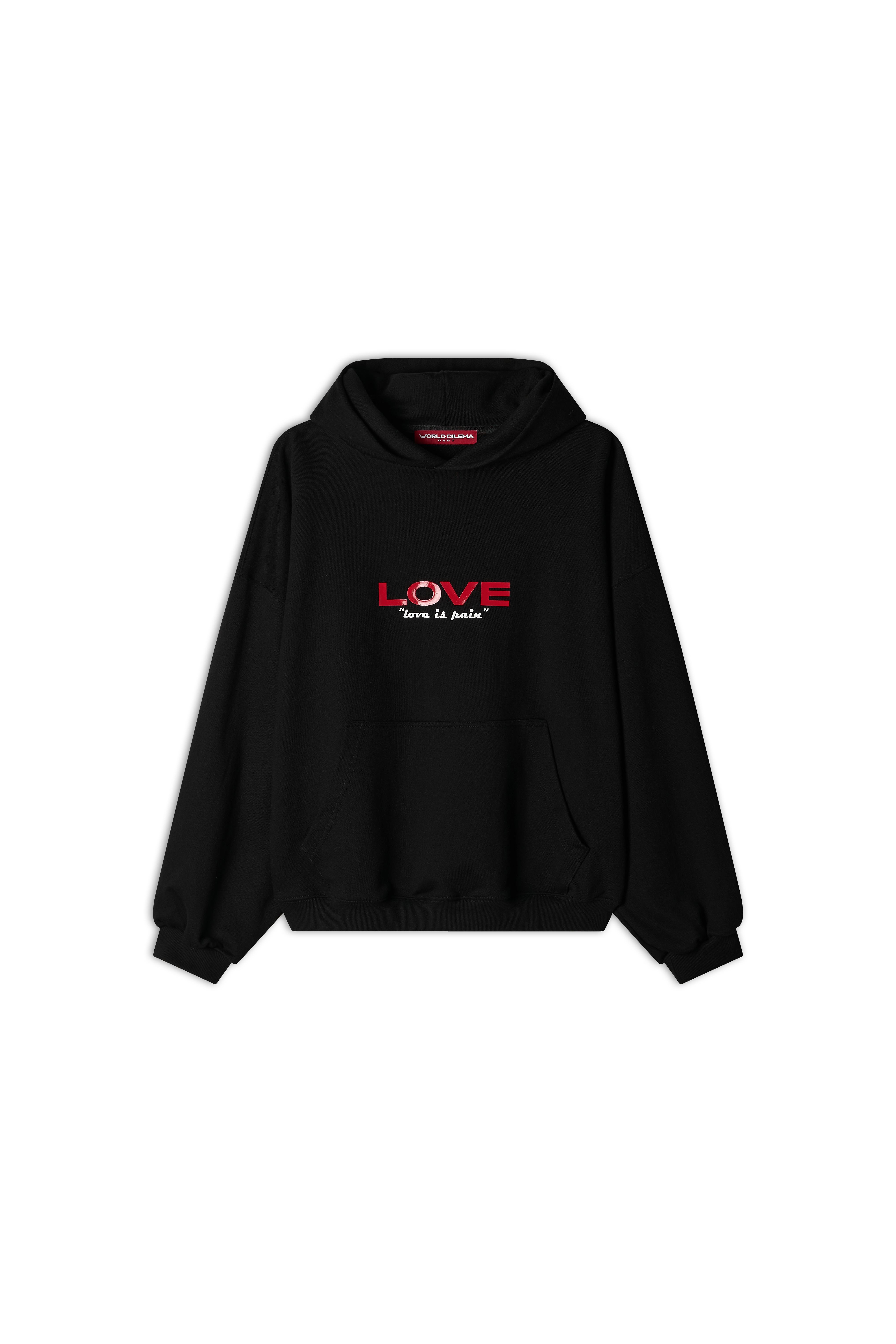 LOVE' PRINTING HOOD-BLACK 5