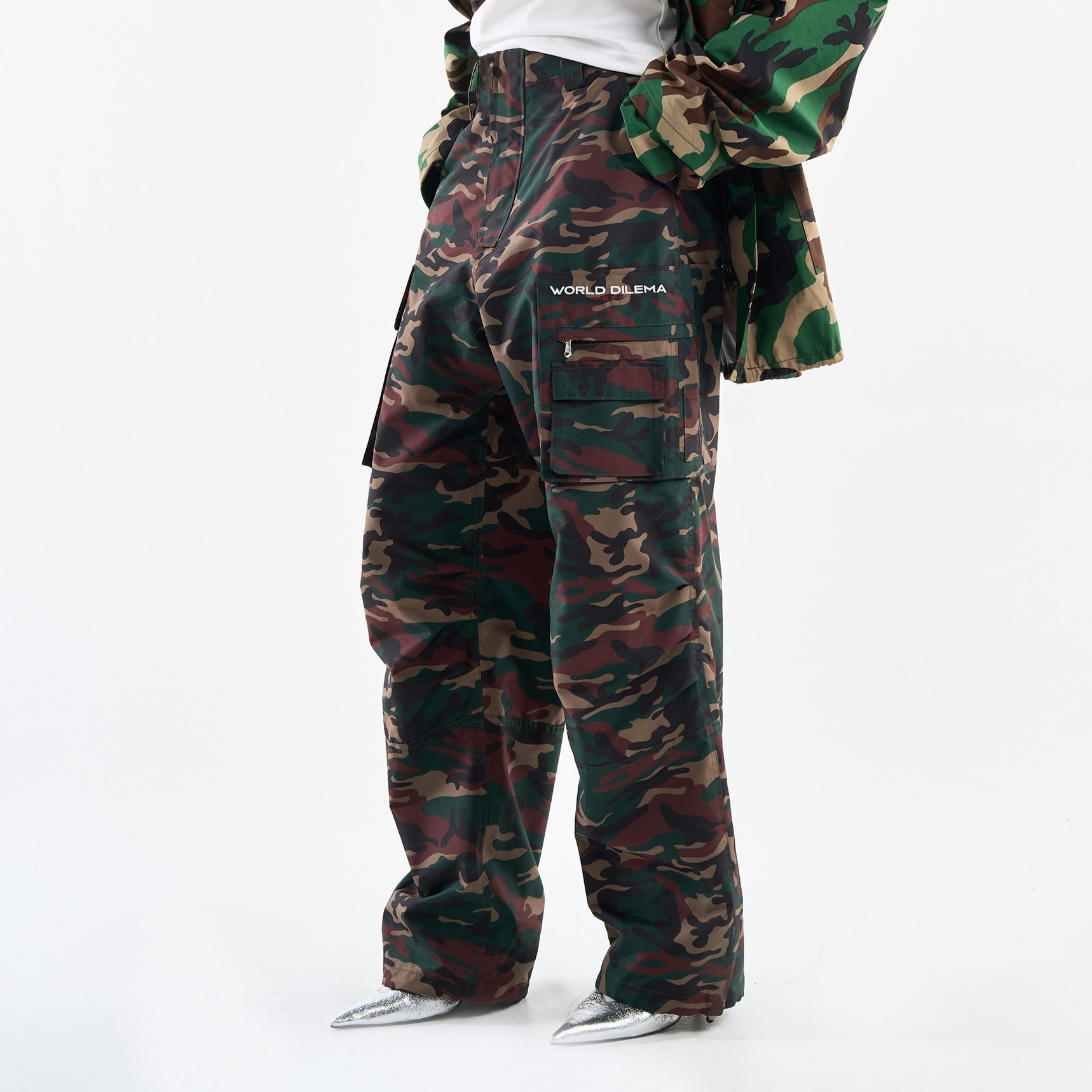 WOVEN POCKET CARGO PANTS-CAMO 3
