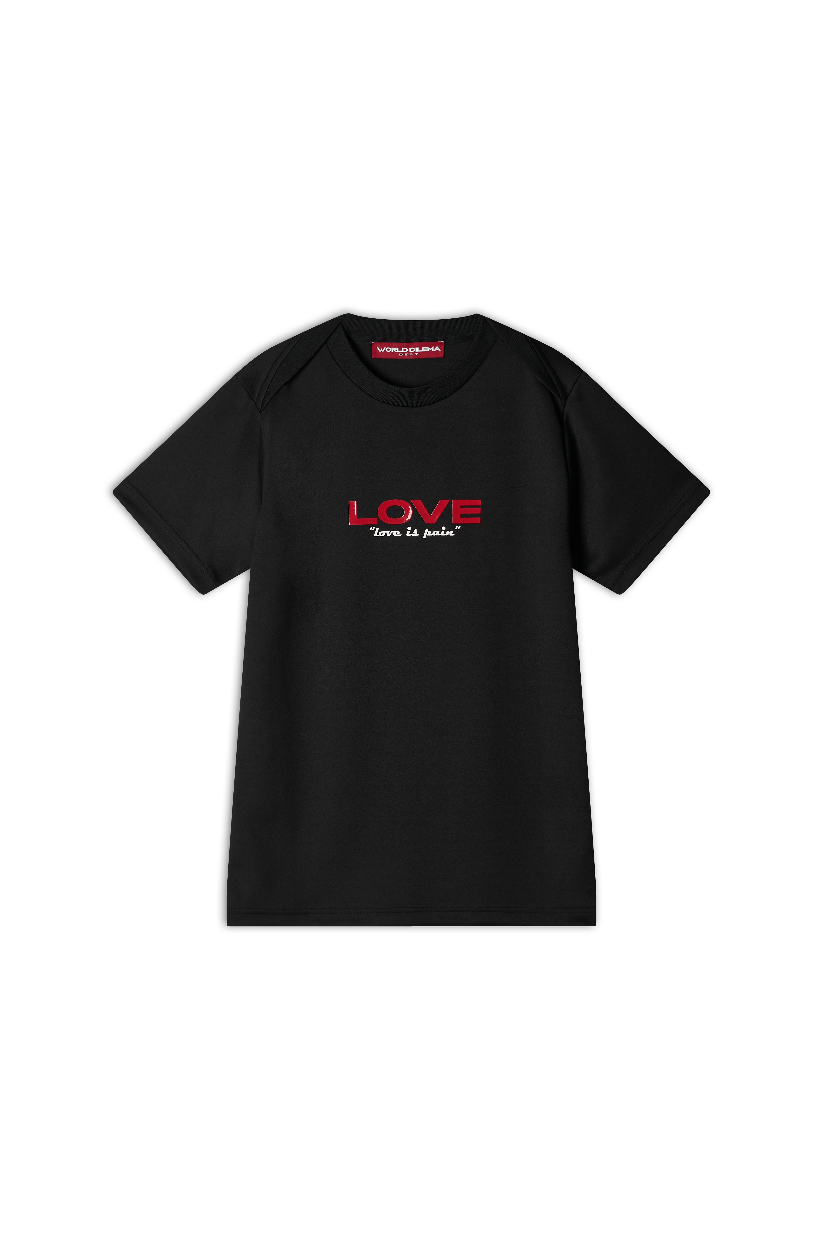 LOVE' PRINTING Shrunken Fit T-SHIRTS-BLACK 6