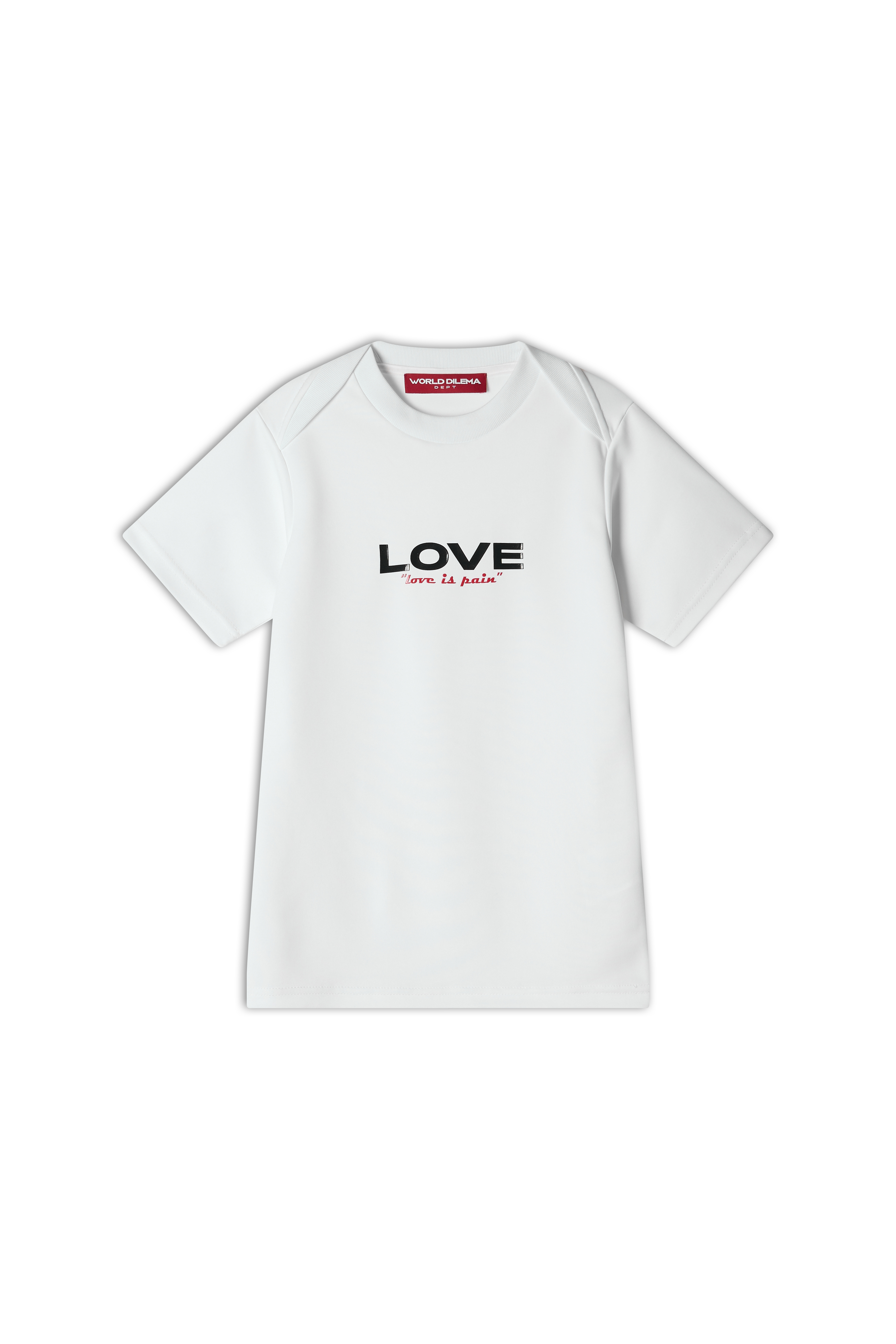 LOVE' PRINTING Shrunken Fit T-SHIRTS-WHITE 6
