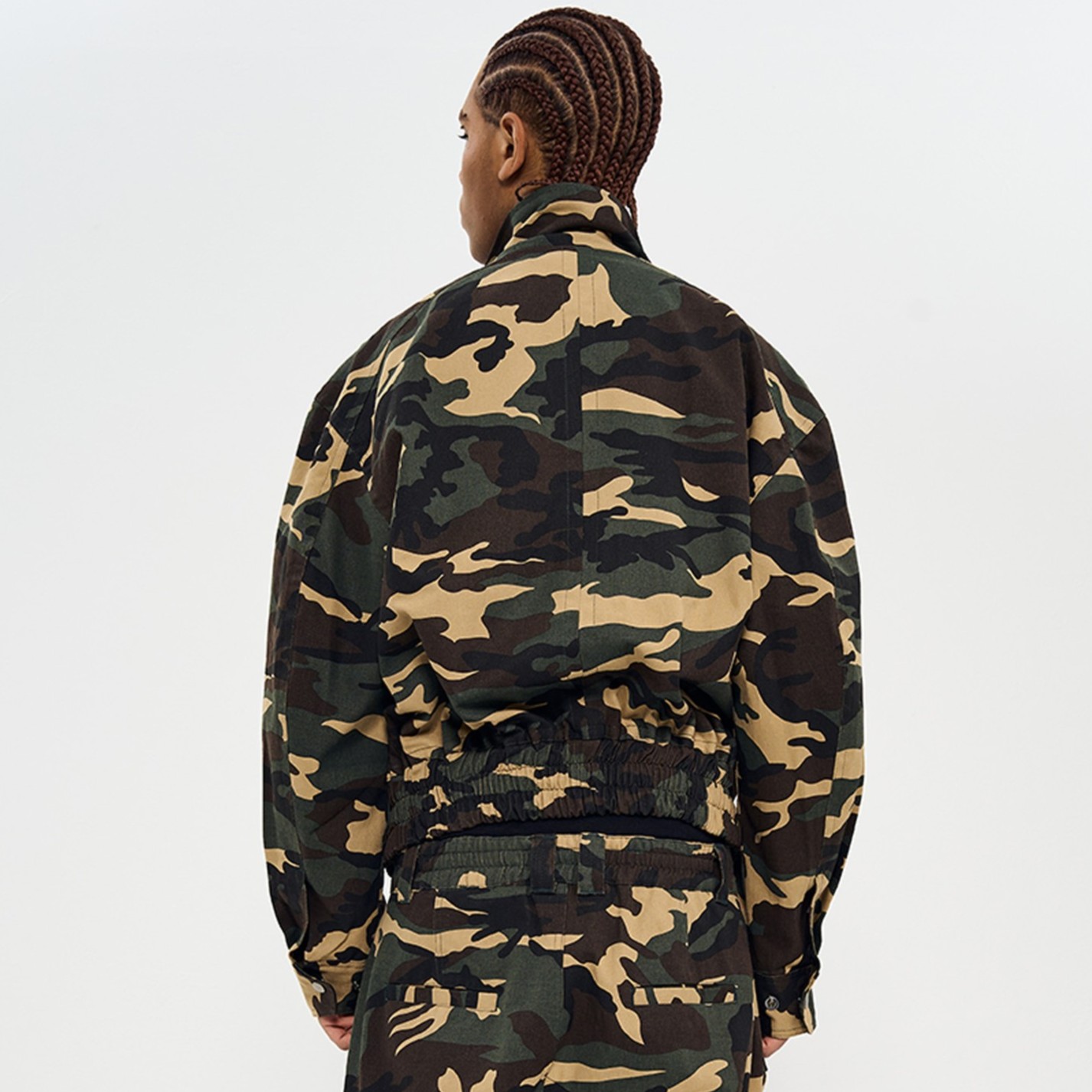 SET-UP CROPPED MILITARY JACKET-CAMO 5