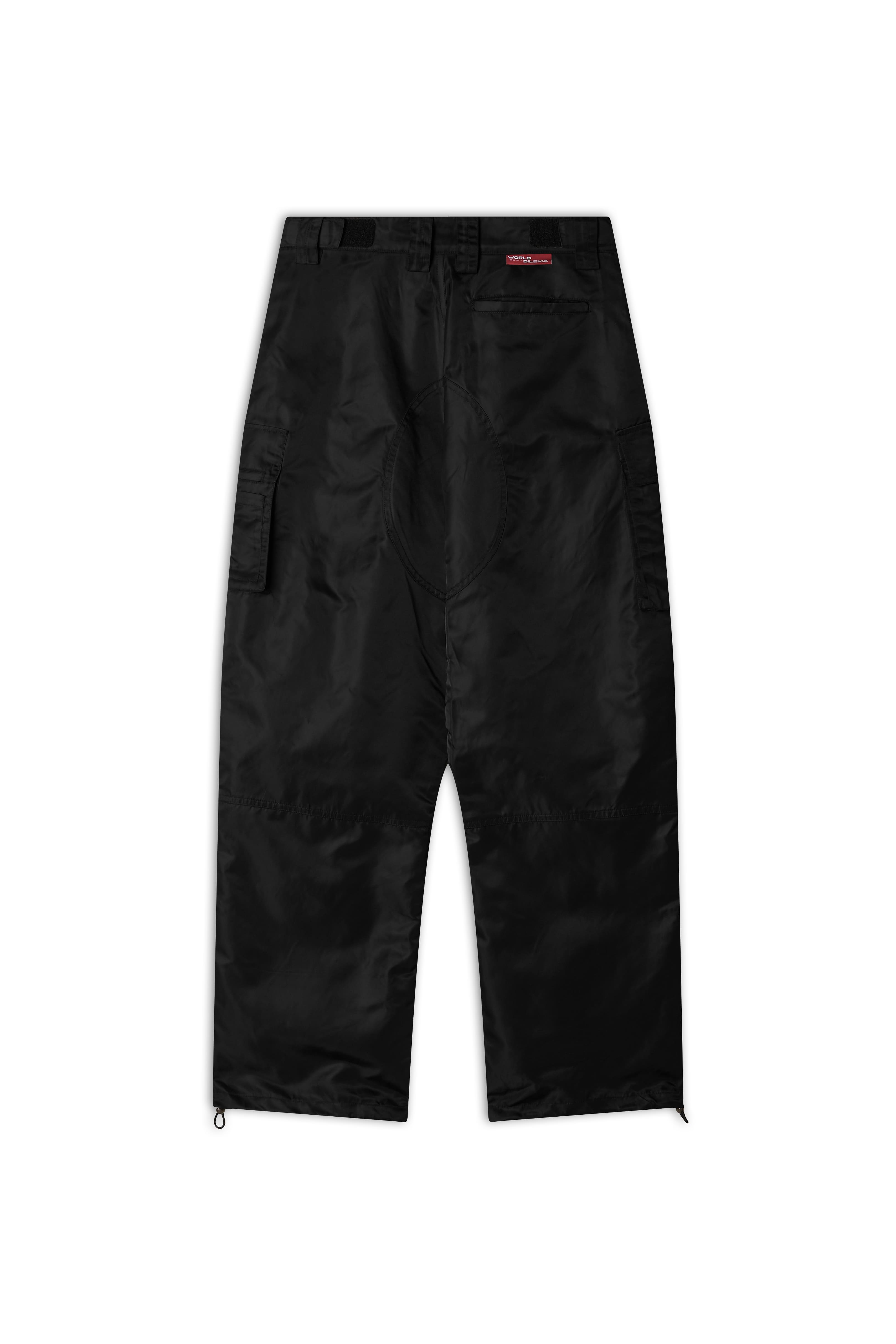 WOVEN POCKET CARGO PANTS-BLACK 7