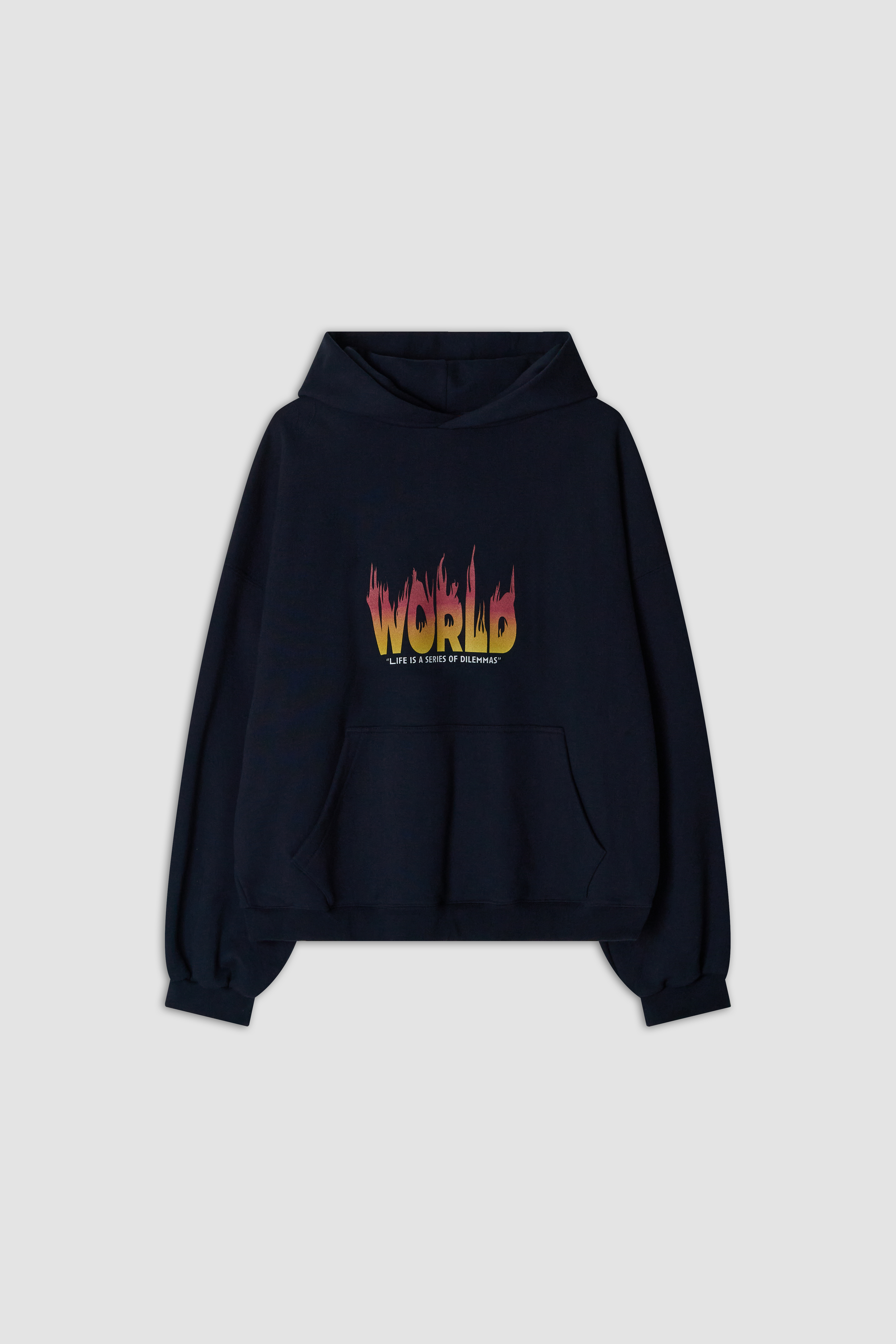 WORLD' FIRE PRINTING HOOD-NAVY 3