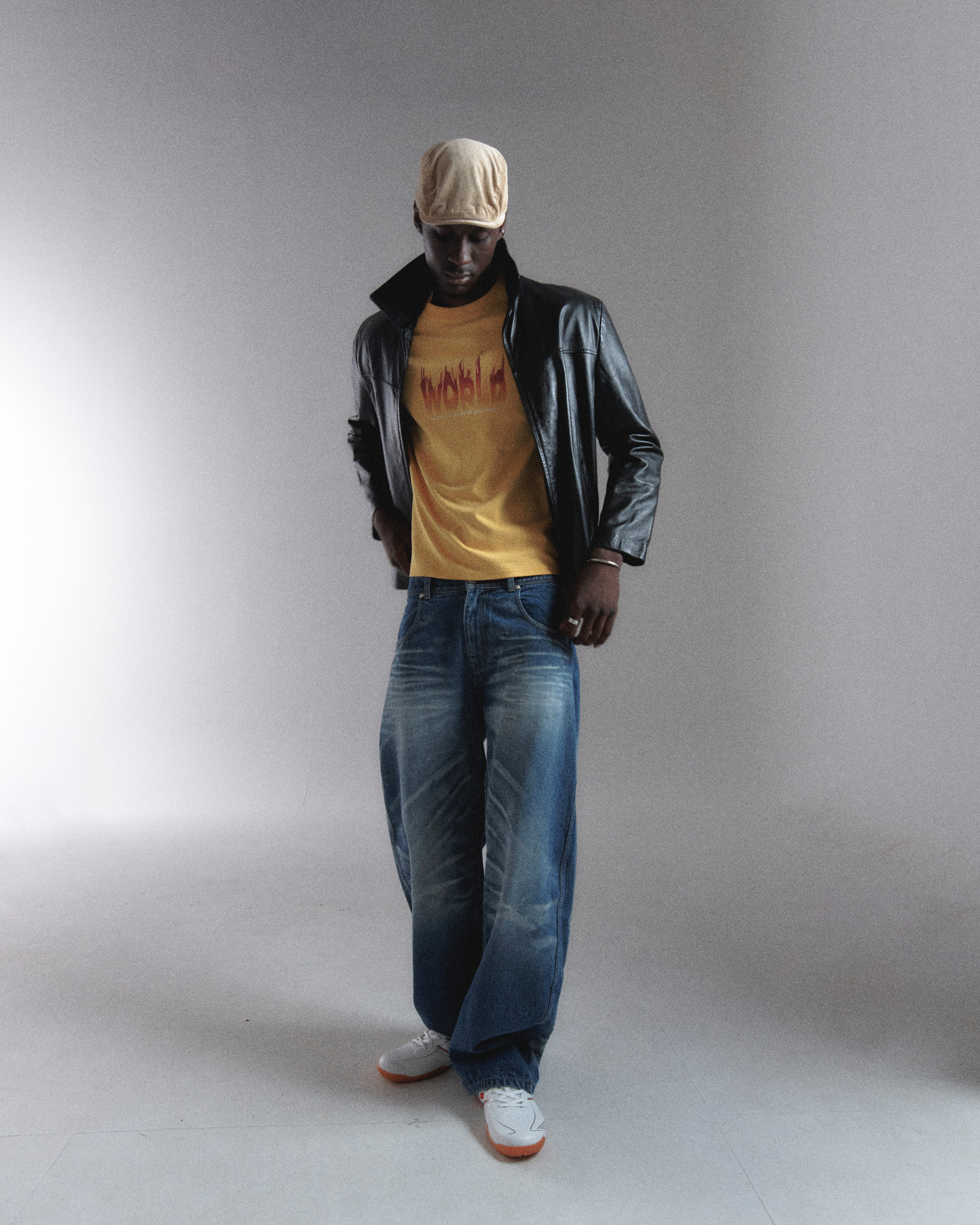 WORLD' FIRE PRINTING T-SHIRTS-YELLOW 3