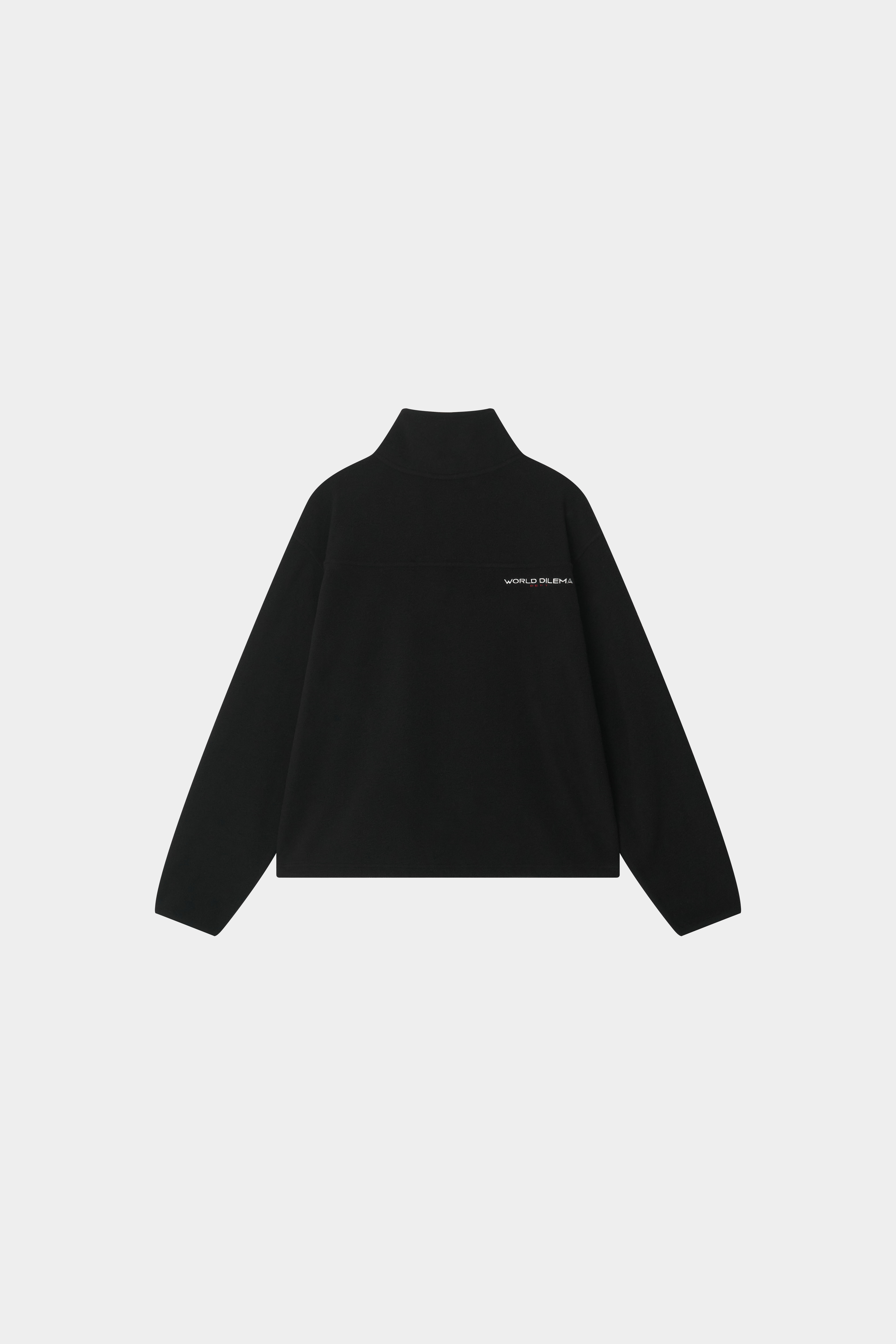UNISEX HALF NECK FLEECE-BLACK 7
