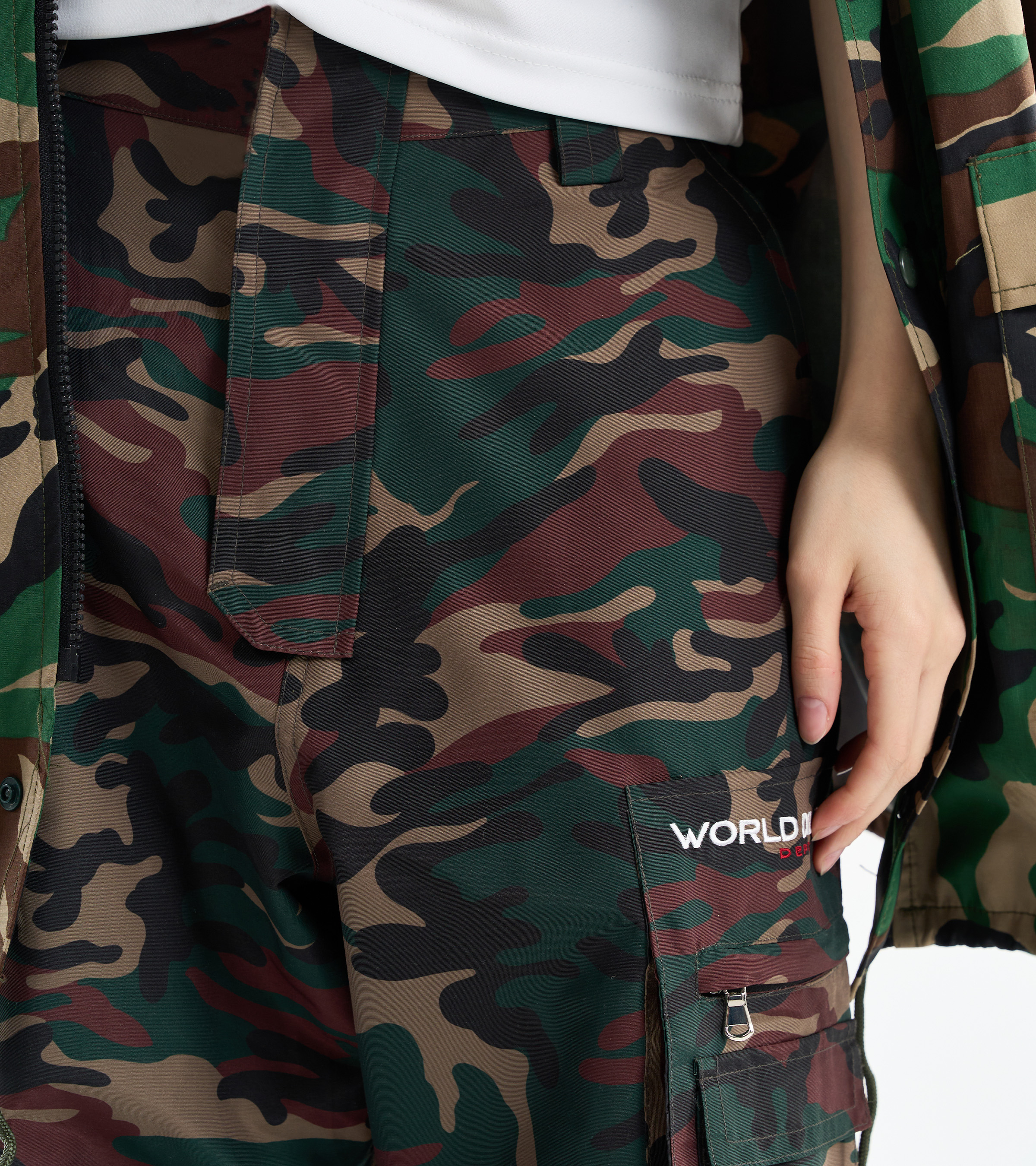 WOVEN POCKET CARGO PANTS-CAMO 4
