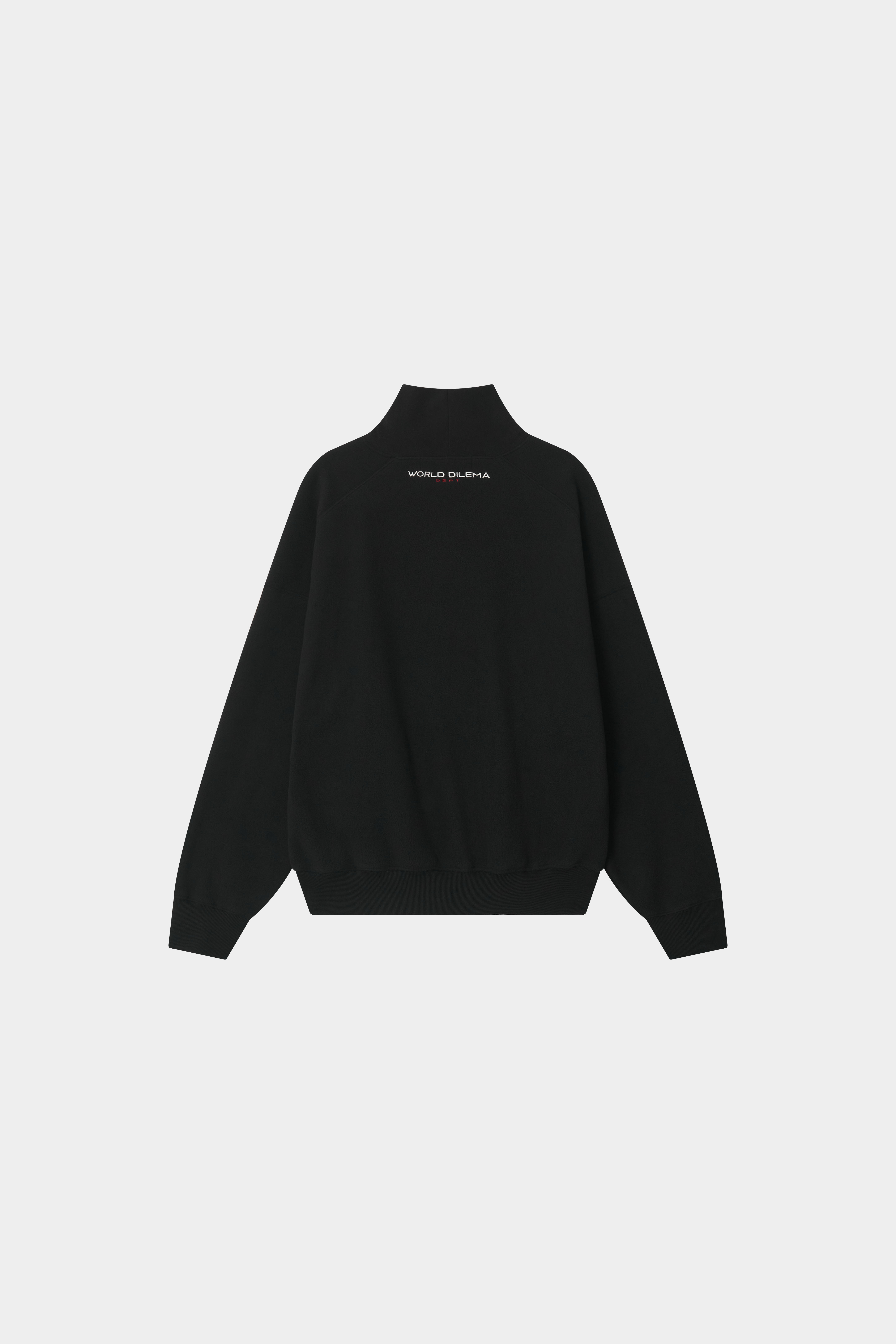 GENDERFLUID EARL PRINTING HIGH NECK FLEECE SWEATSHIRTS-BLACK 7