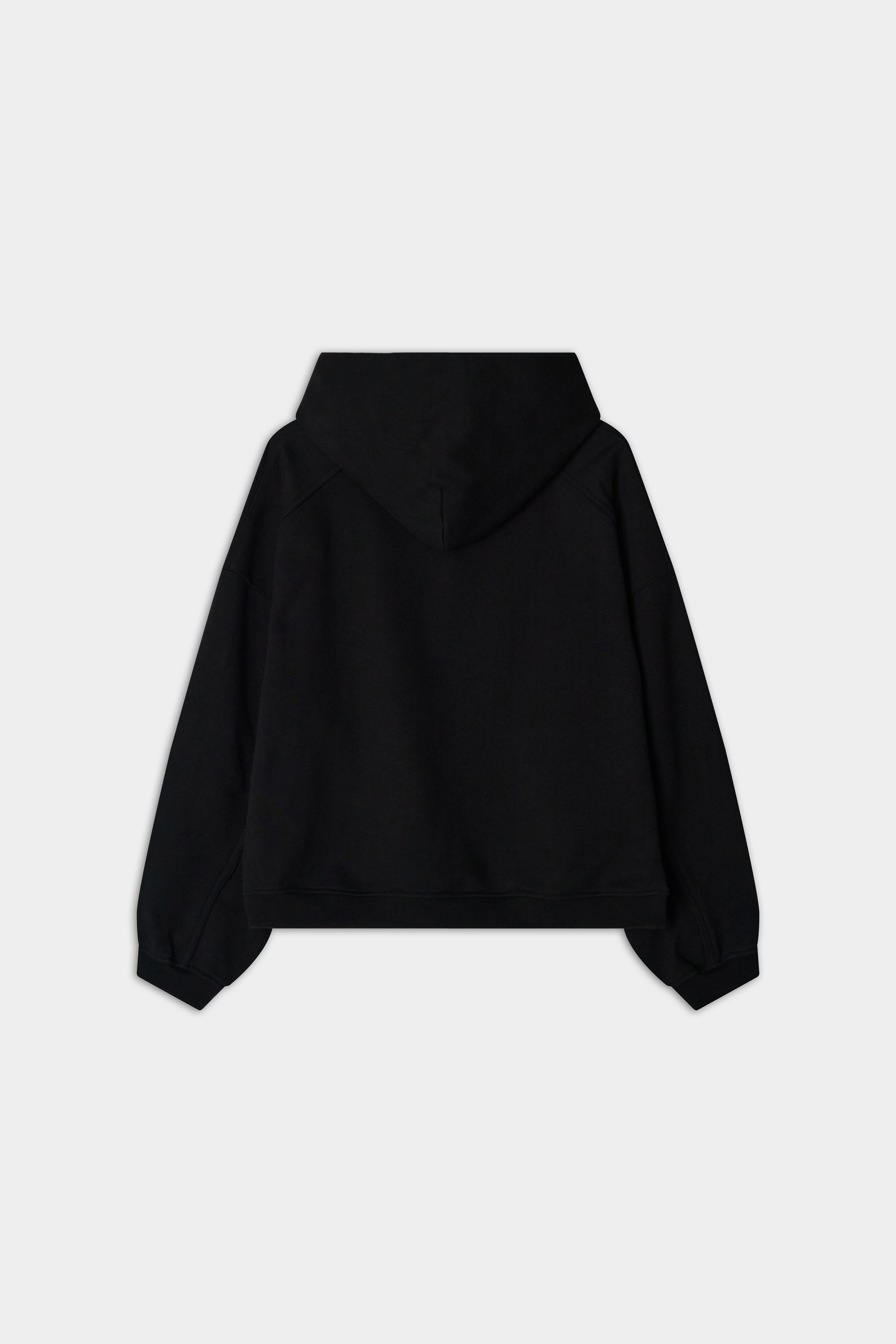 WORLD DILEMA' EMBROIDERY HOOD-BLACK 8