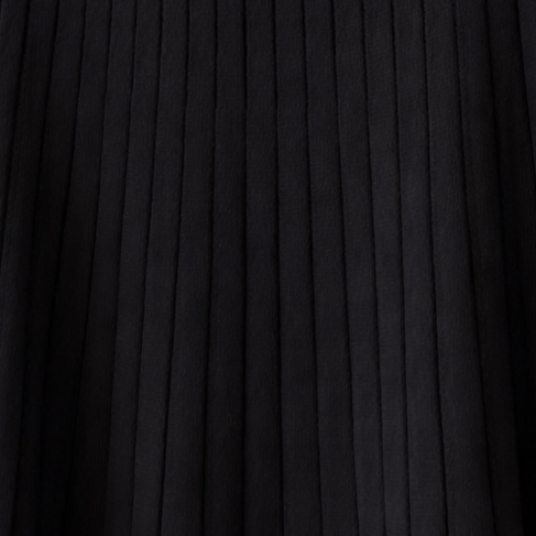 Ribbed Knit Skirt-BLACK 6
