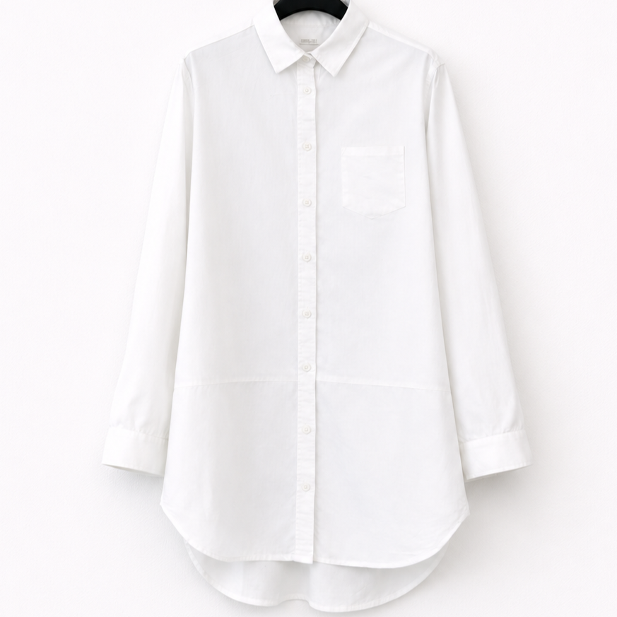 Oxford Long Shirt-WHITE 2