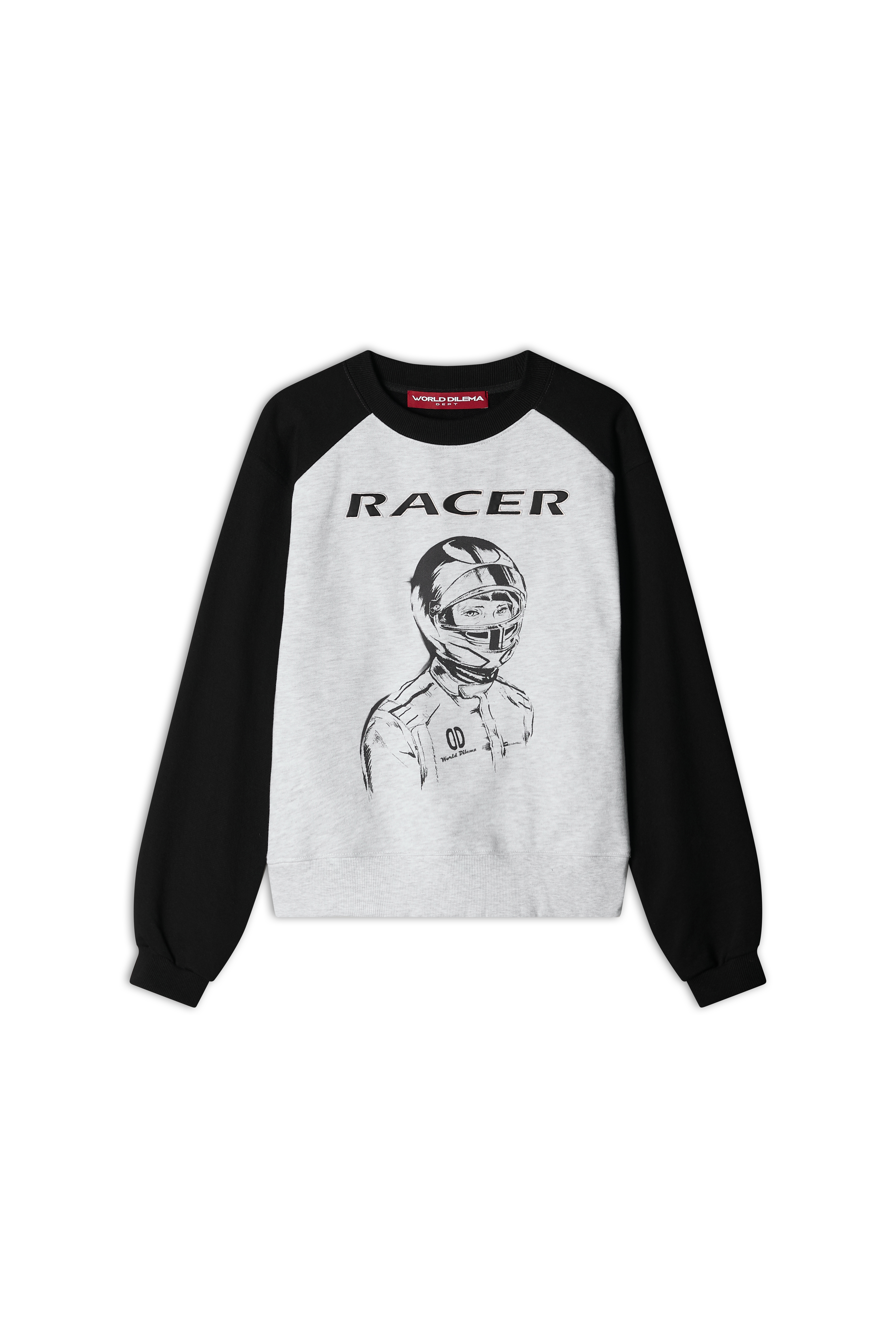 RACER' Rugby Fit SWEATSHIRT-BLACK&GREY 6