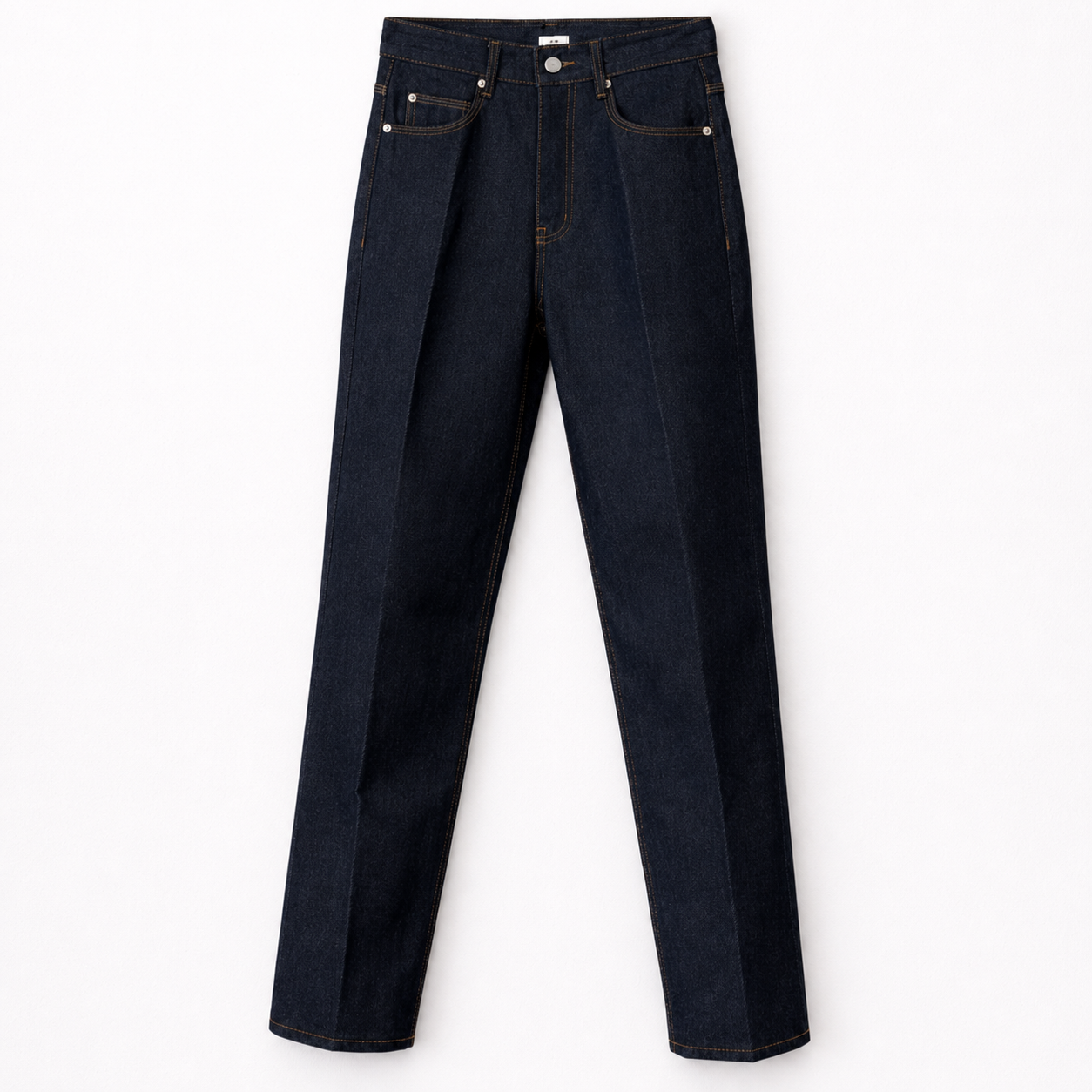 V-Pocket Raw Denim Pants-INDIGO BLUE 2