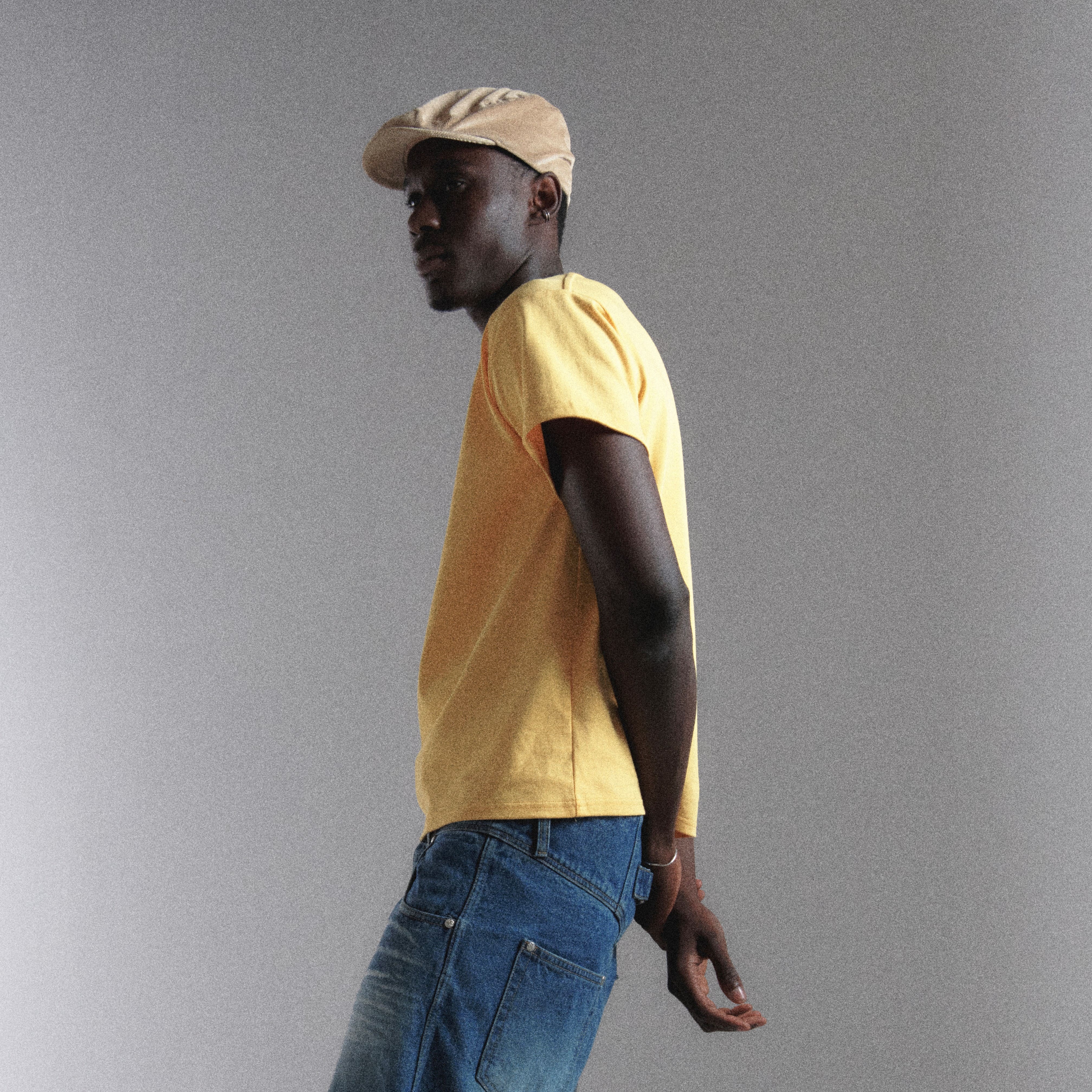 WORLD' FIRE PRINTING T-SHIRTS-YELLOW 2