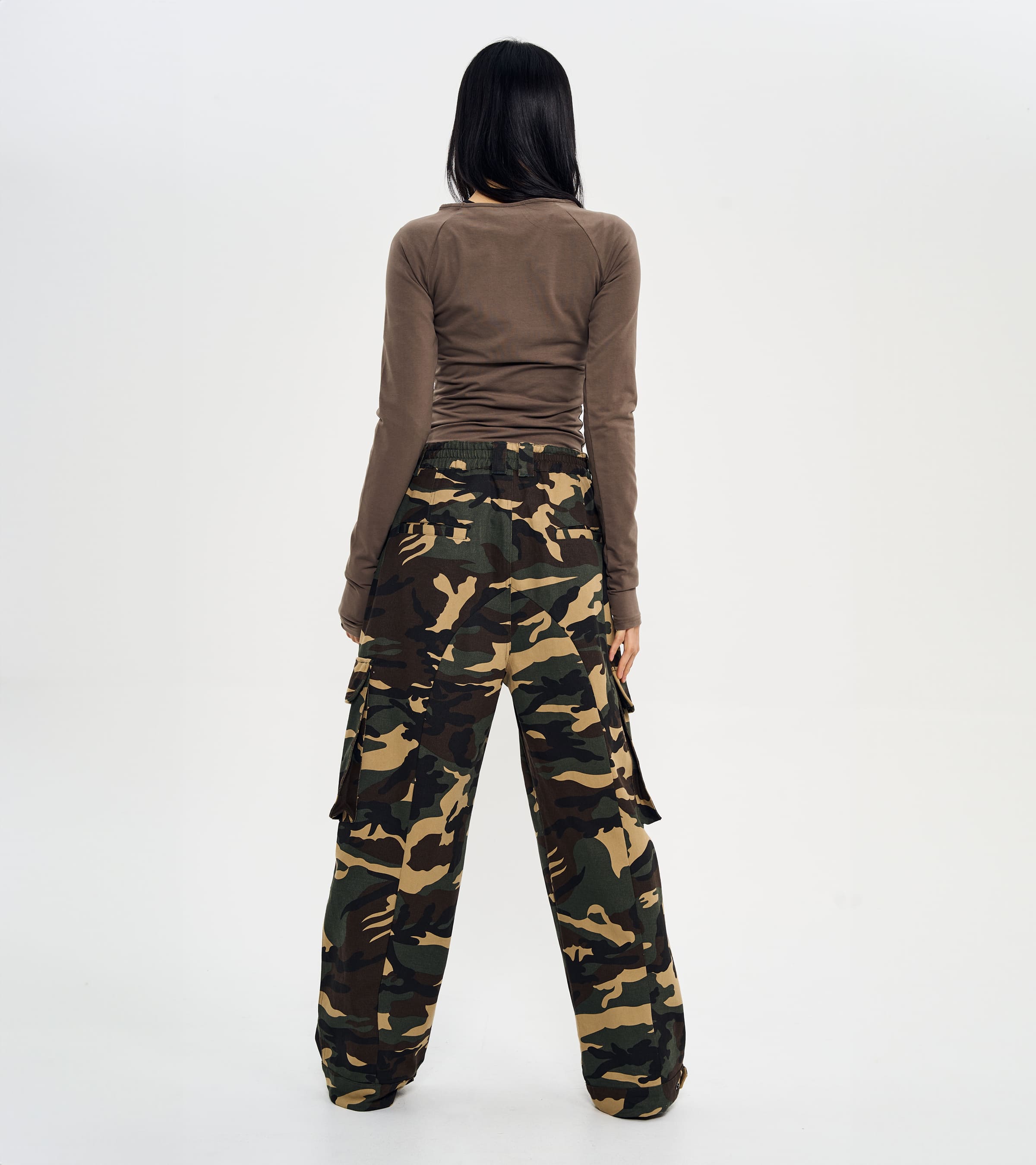 SET-UP MILITARY POCKET CARGO PANTS-CAMO 6