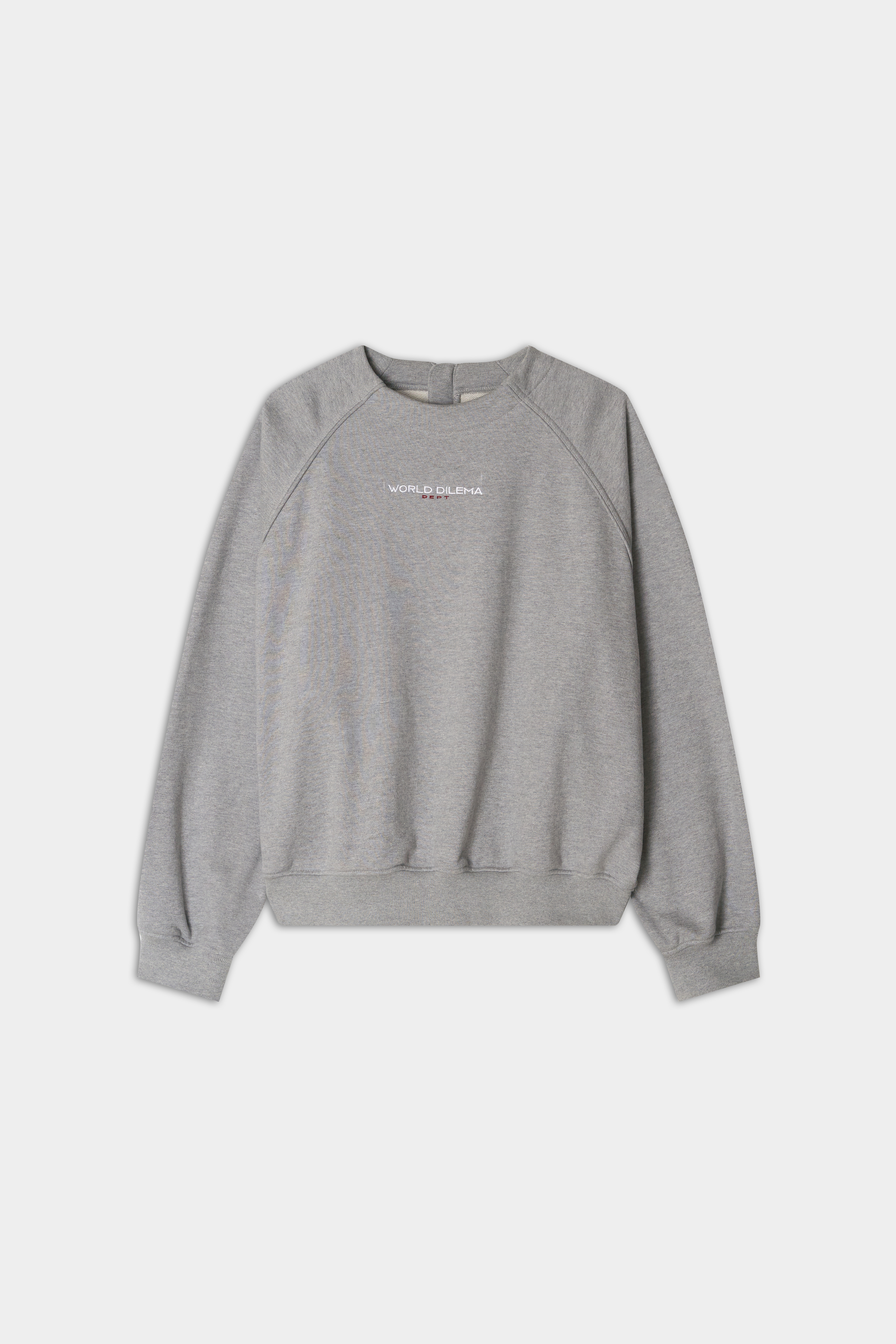 WORLD DILEMA DEPT' EMBROIDERY SWEATSHIRT-GREY 3