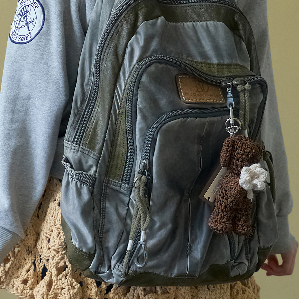 CLOVER BUDDY Keyring-BROWN 2