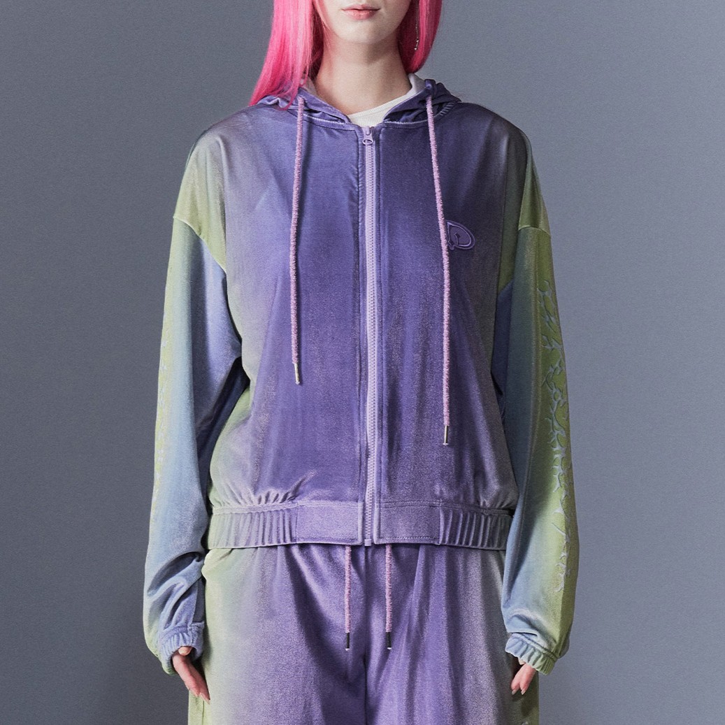 Tribal Velvet Zip-up Hoodie 3