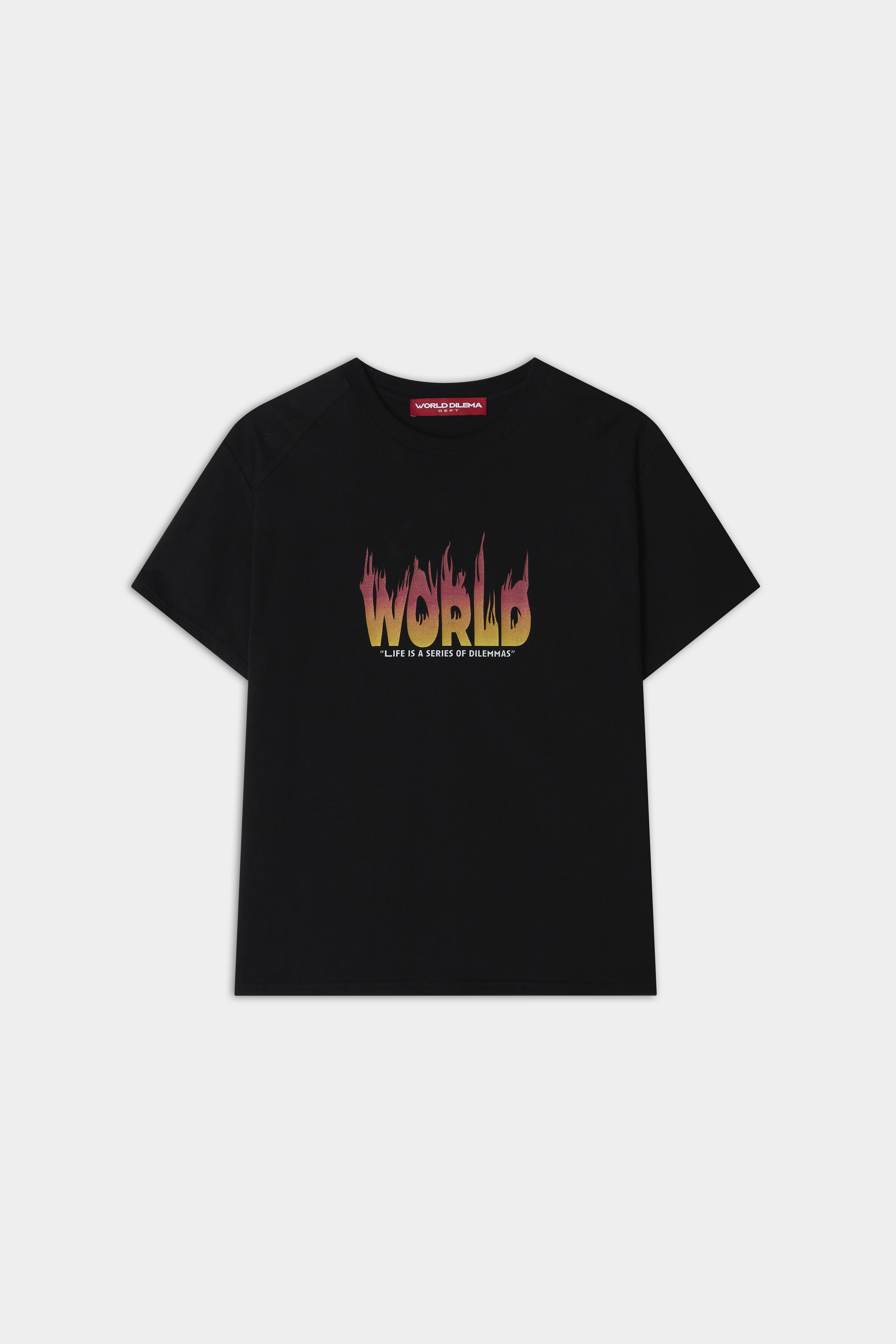 WORLD' FIRE PRINTING T-SHIRTS-BLACK 4