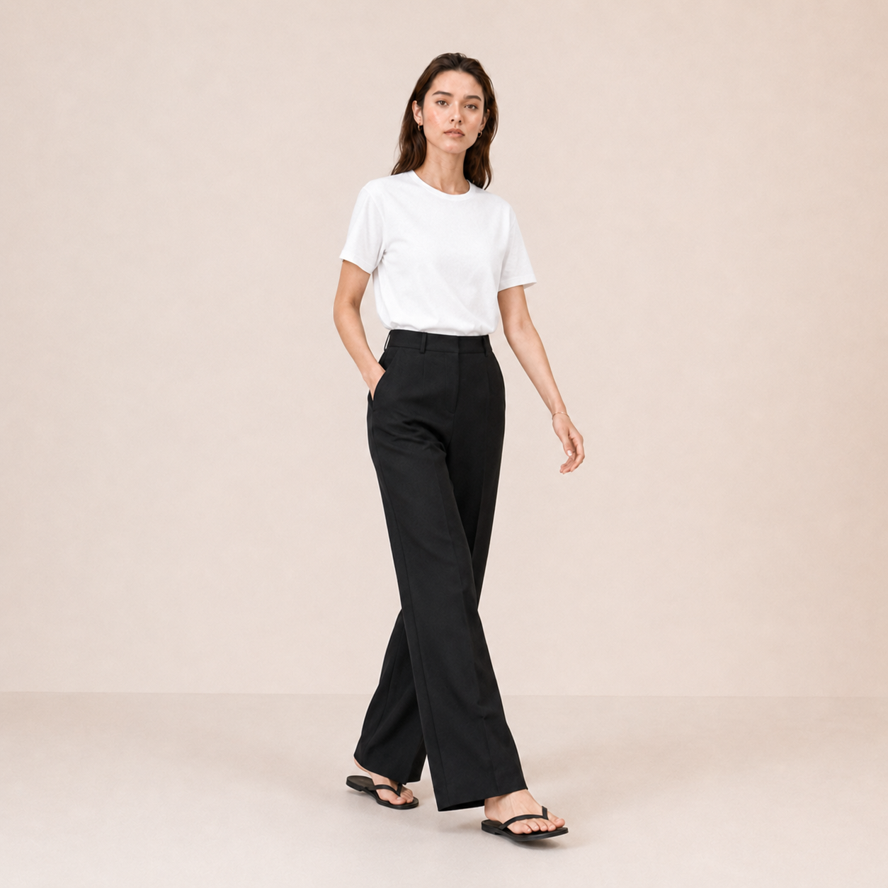 Modern Wide trousers-BLACK 2