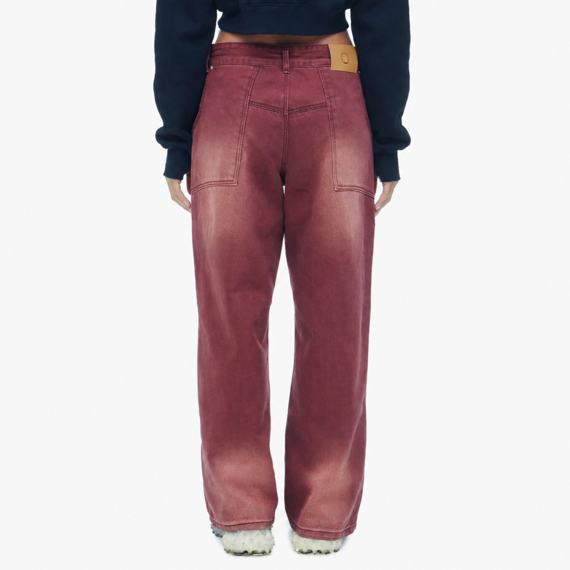 TURN UP LOGO BELT LOW RISE PANTS 6