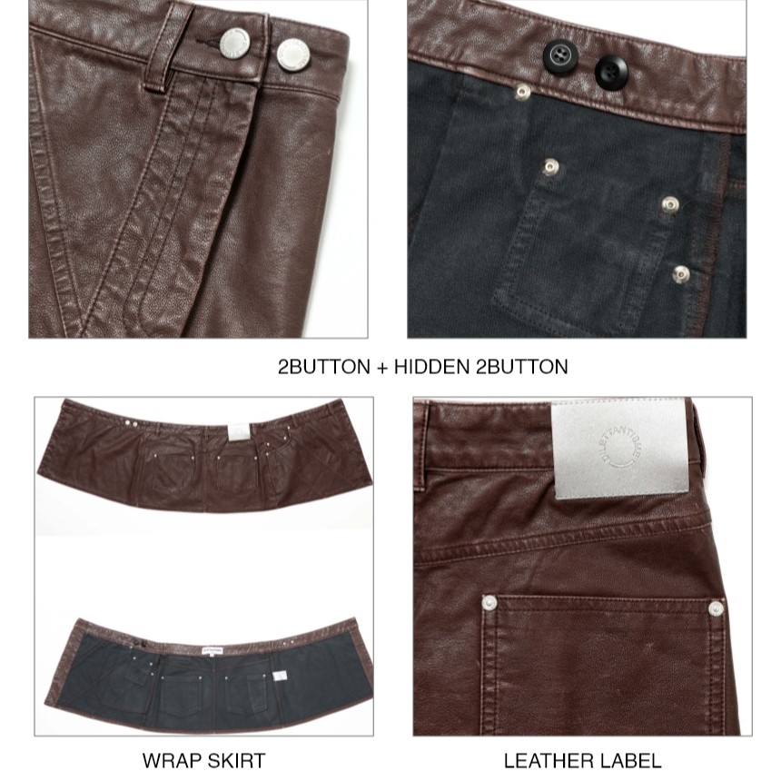 PIGMENT VINTAGE VEGAN LEATHER SKIRT-BLACK 9