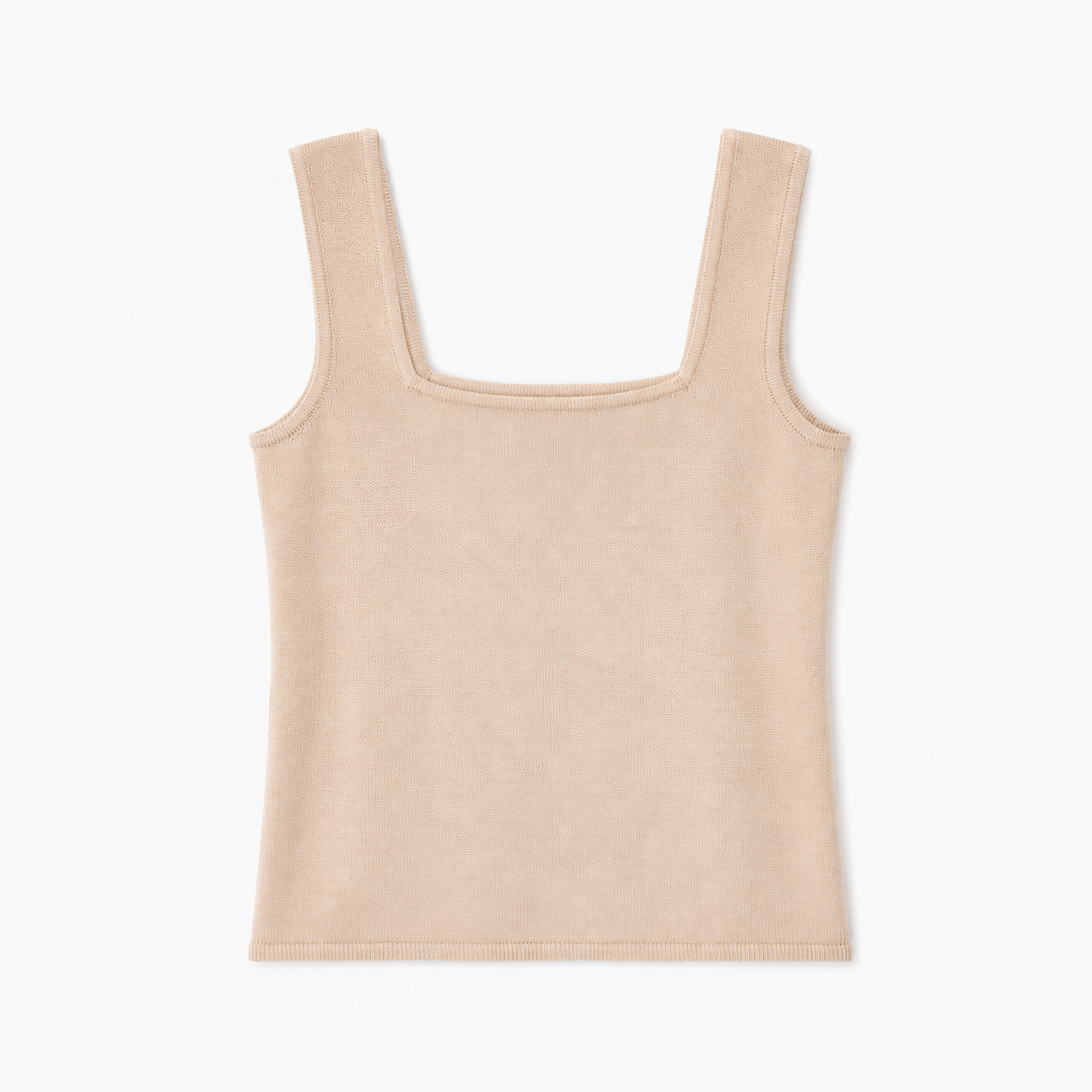 square-neck sleeveless top-LIGHT BEIGE 4