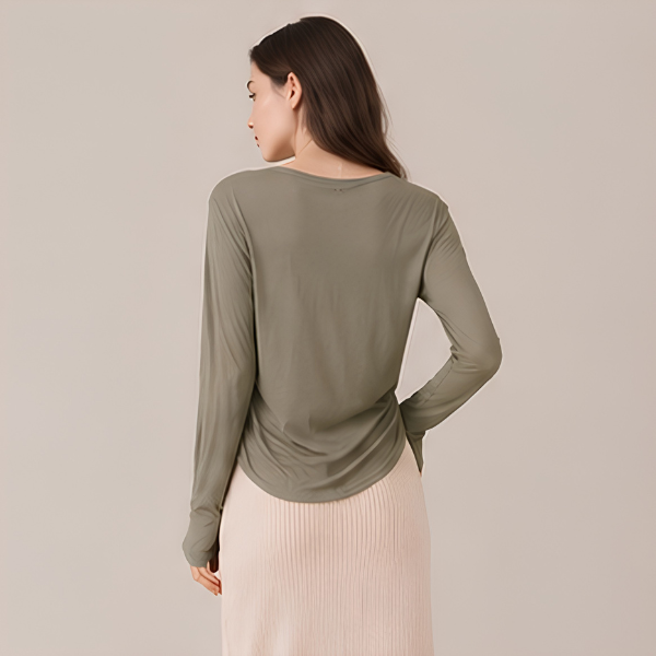 U-line  Long sleeve T Shirts-KHAKI 4