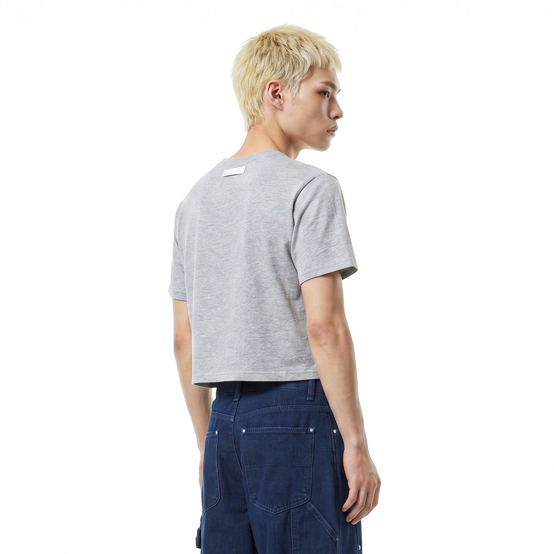 Men's Crop T-Shirt-GREY 3