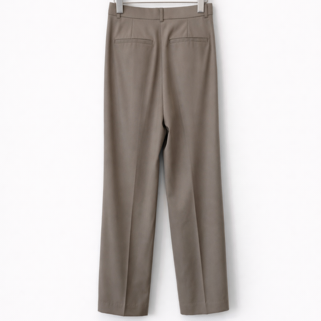 Summer Double-pleated trousers-BEIGE 7