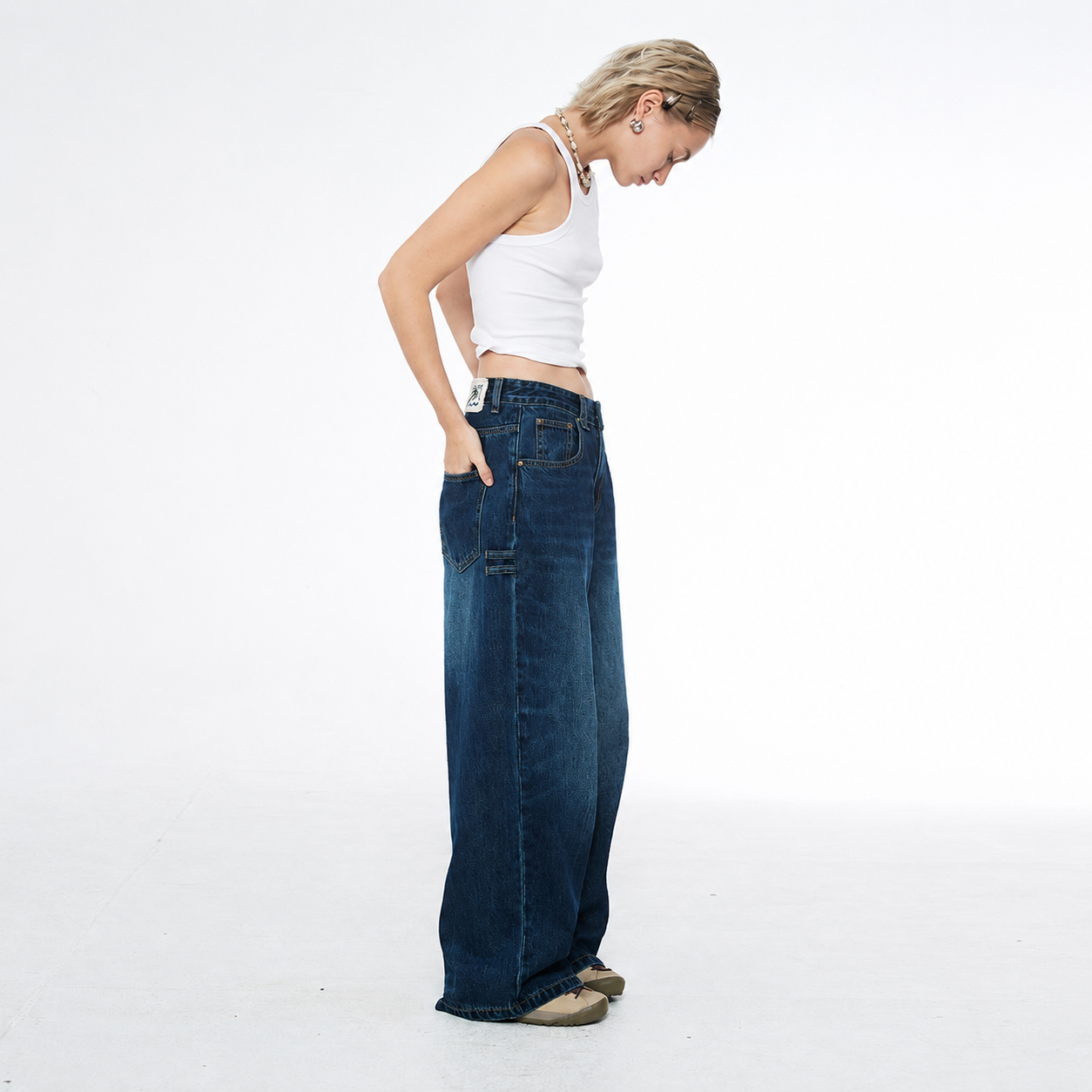 DAILY BOY WIDE DENIM PANTS-OCEAN BLUE 3