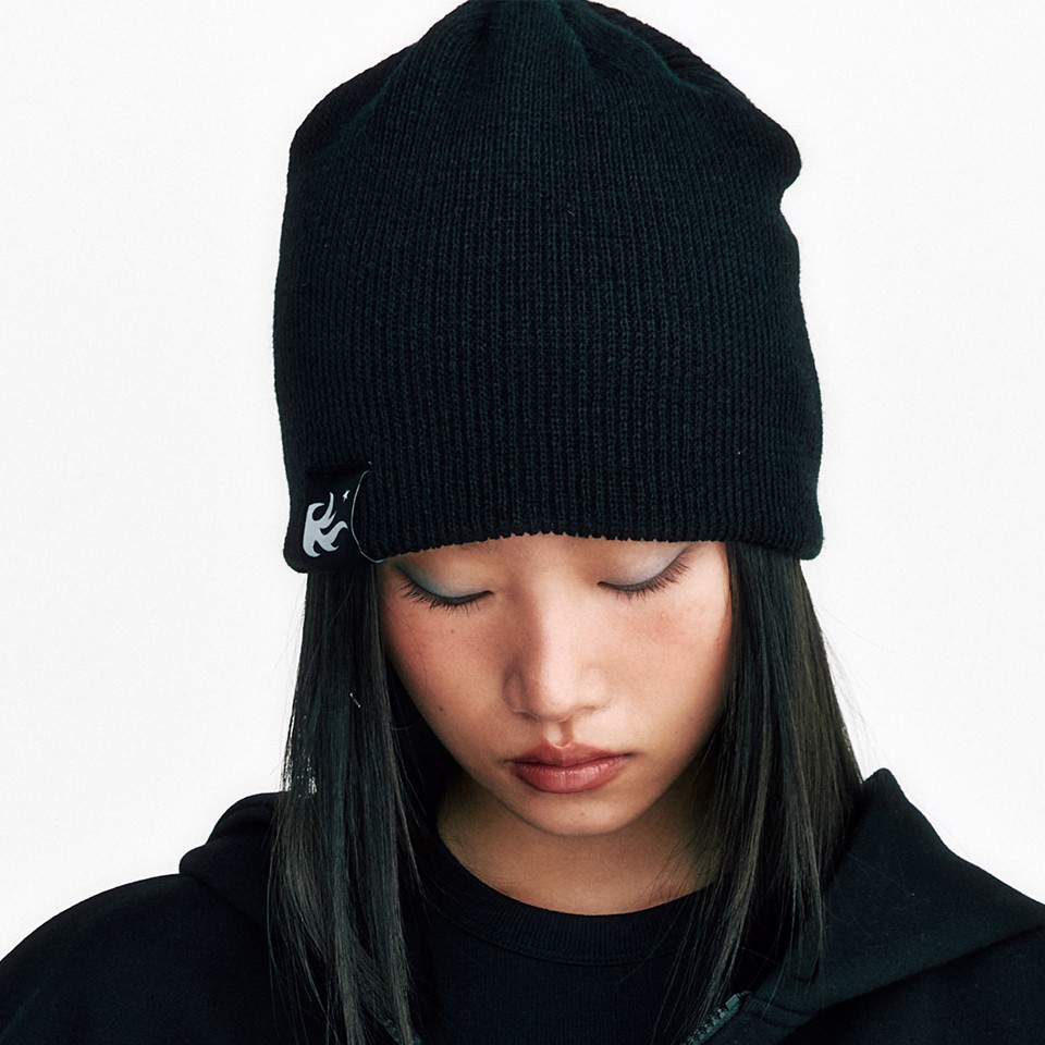 FLAME 2WAY BEANIE-BLACK 6