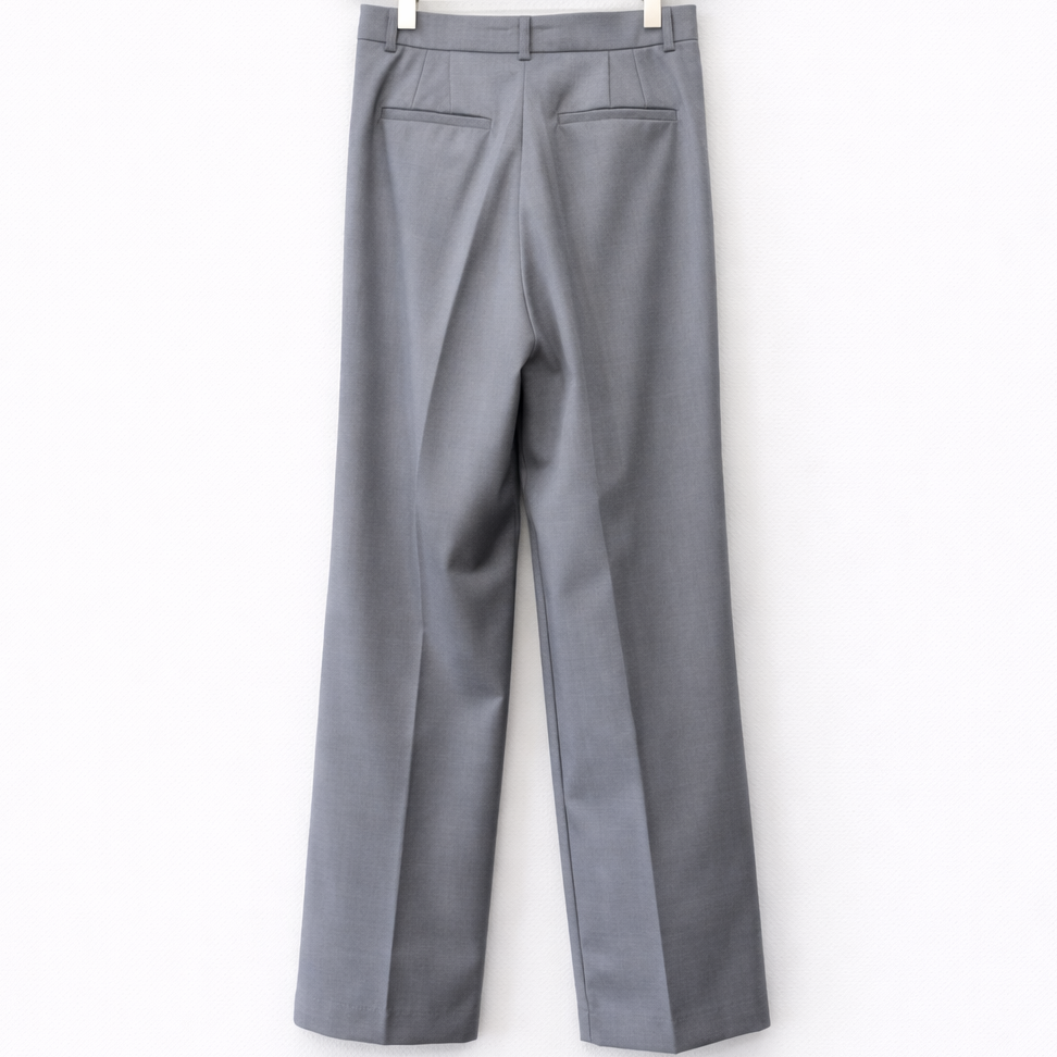 Double-pleated Tailored trousers-GRAY 5