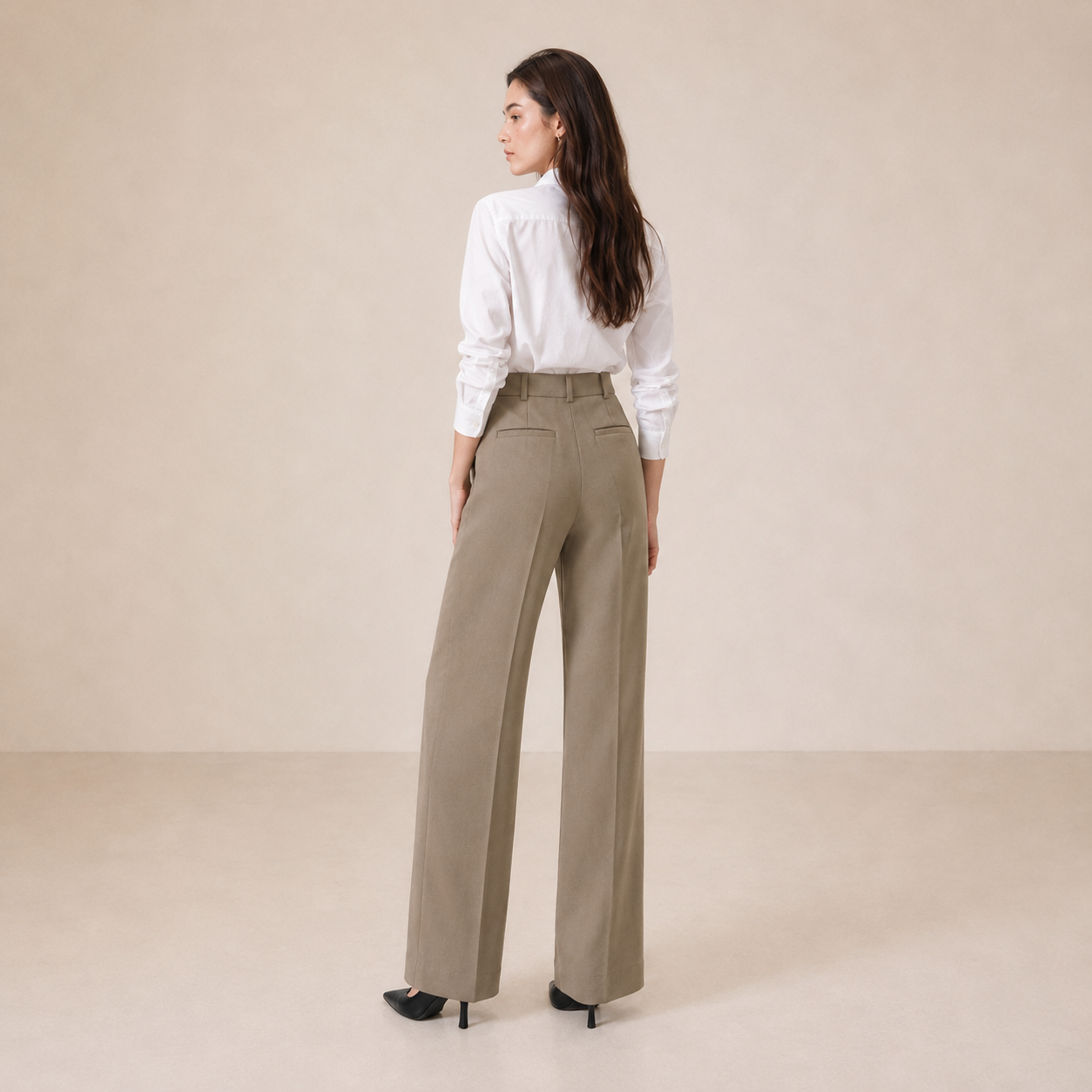 Classic Trousers-BEIGE 4