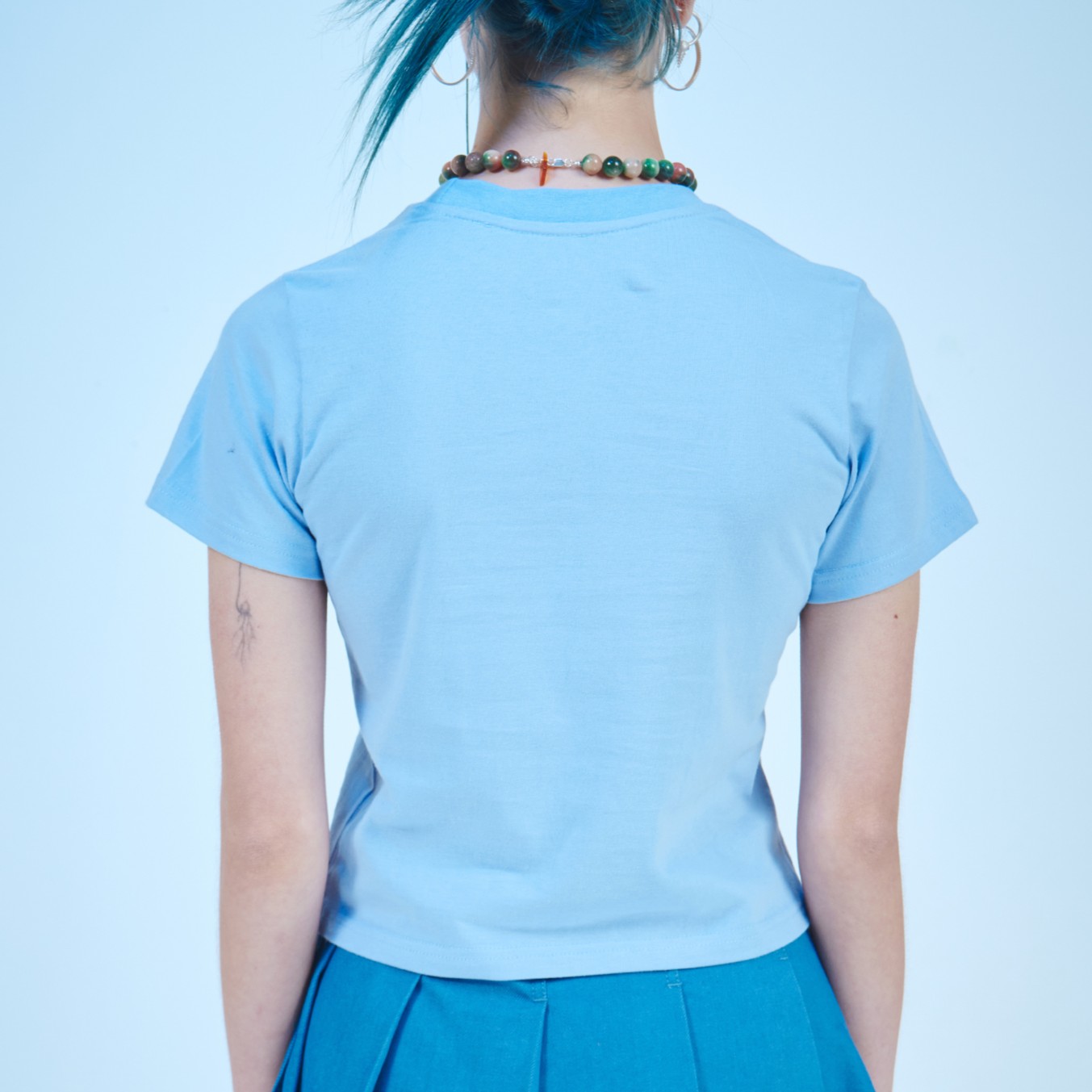 Rabbit Crop T-Shirts-BLUE 6
