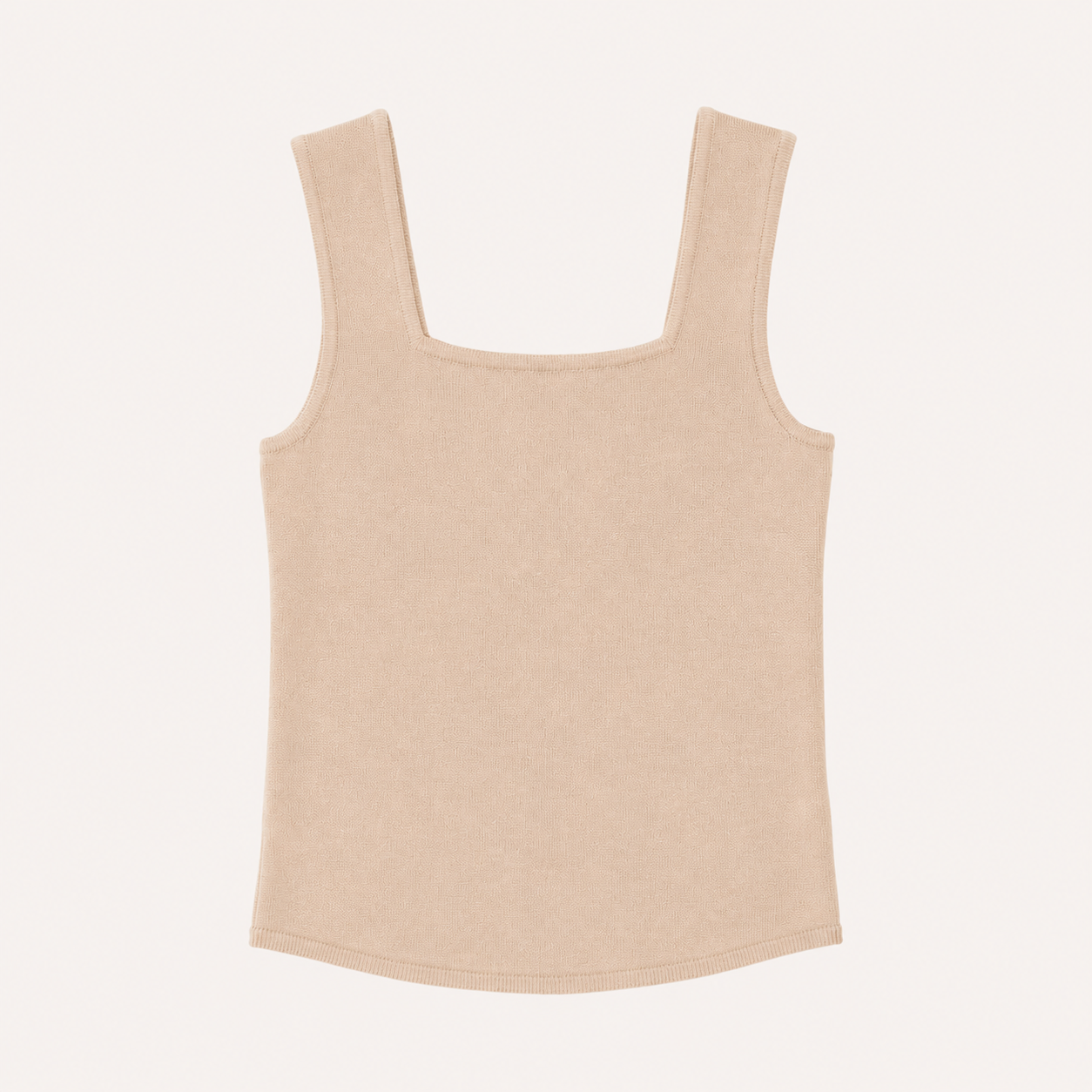 square-neck sleeveless top-LIGHT BEIGE 5